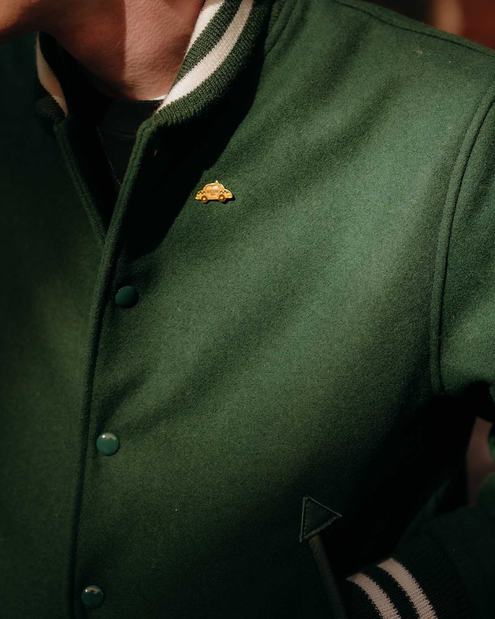 The Golden Bear Snap Bomber in Ivy Wool - Image 3