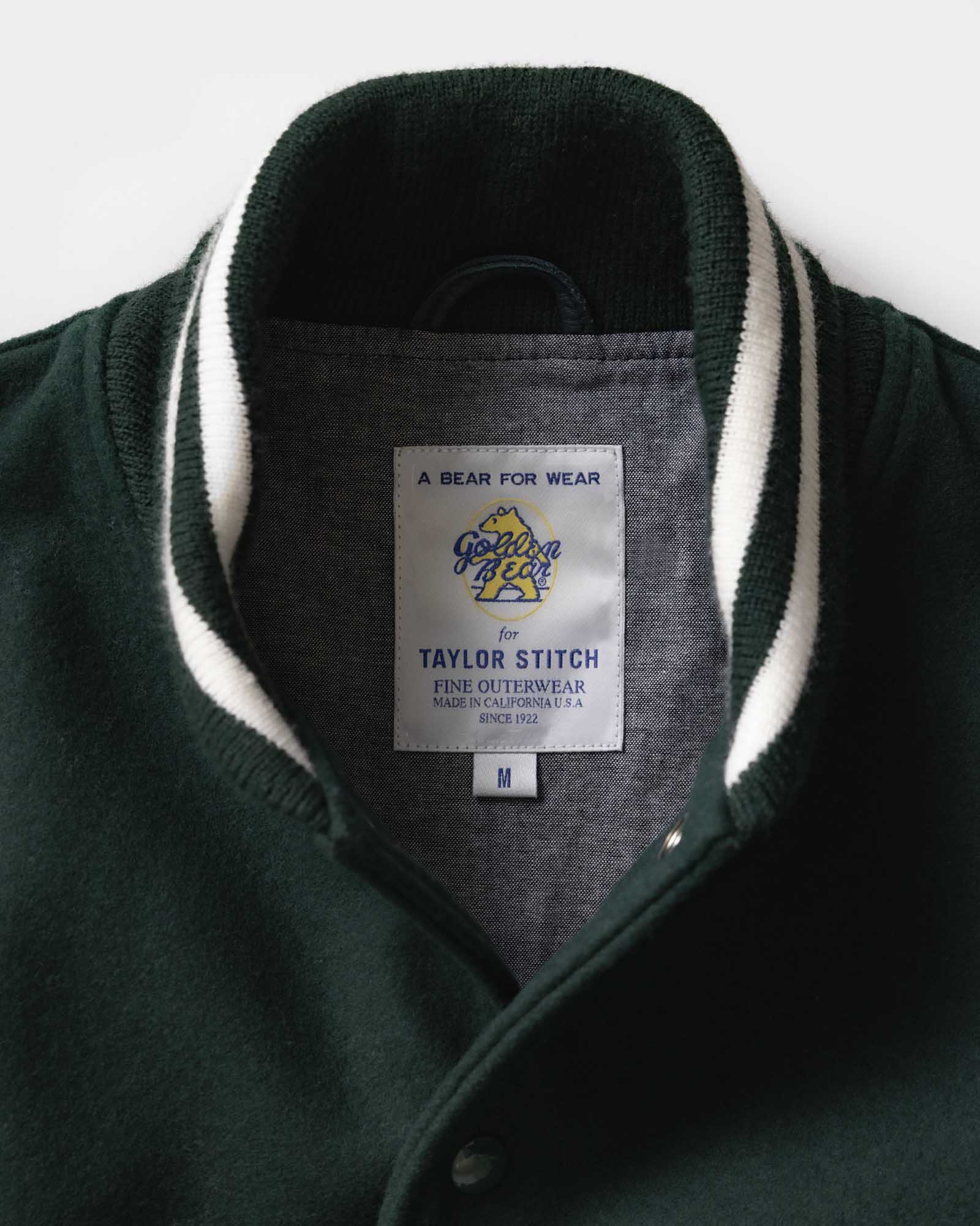 The Golden Bear Snap Bomber in Ivy Wool - Image 6