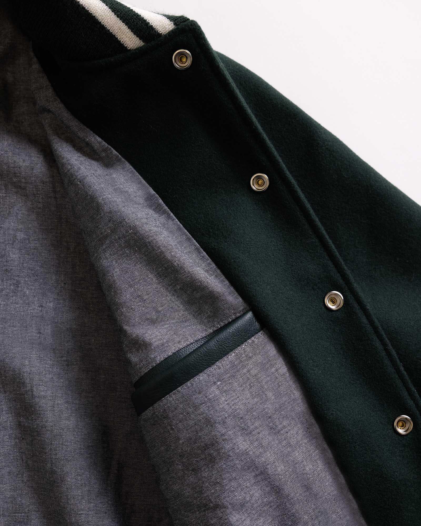The Golden Bear Snap Bomber in Ivy Wool - Image 8