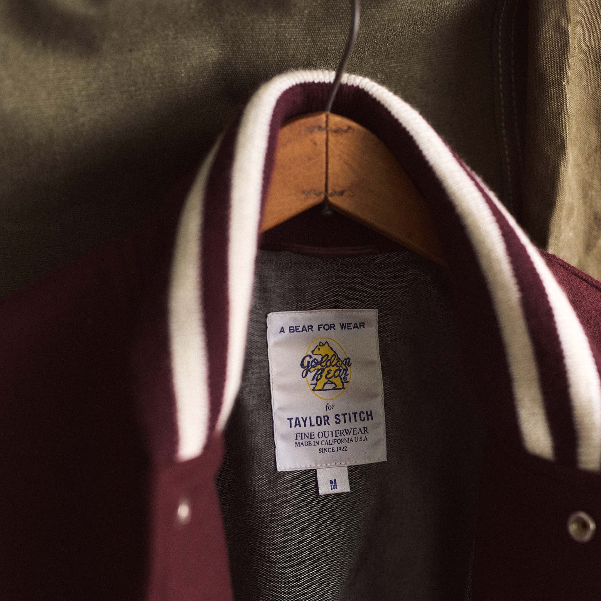 The Golden Bear Snap Bomber in Port Wool - Image 6