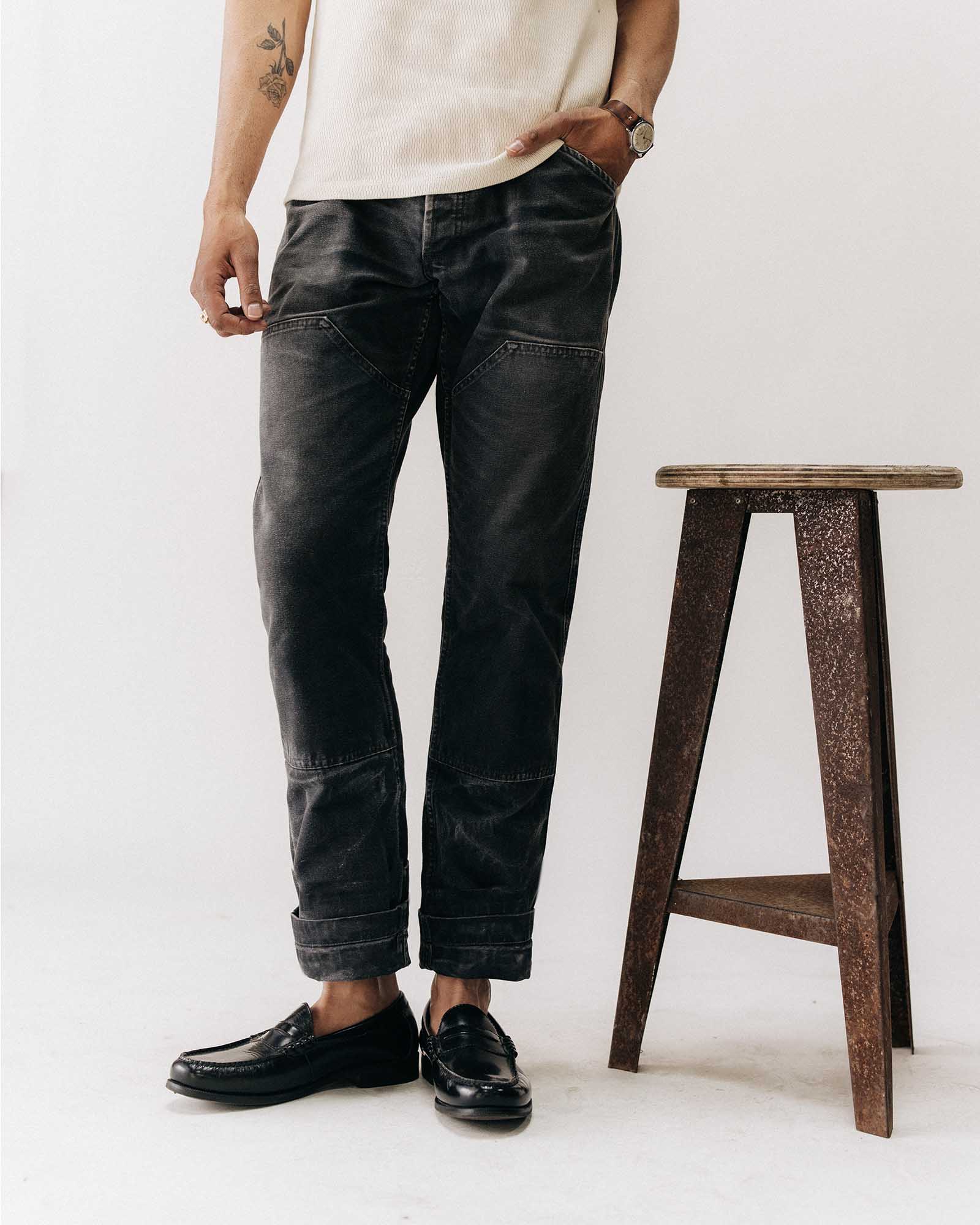 The Good Acre Chore Pant in Black Canvas - Image 3