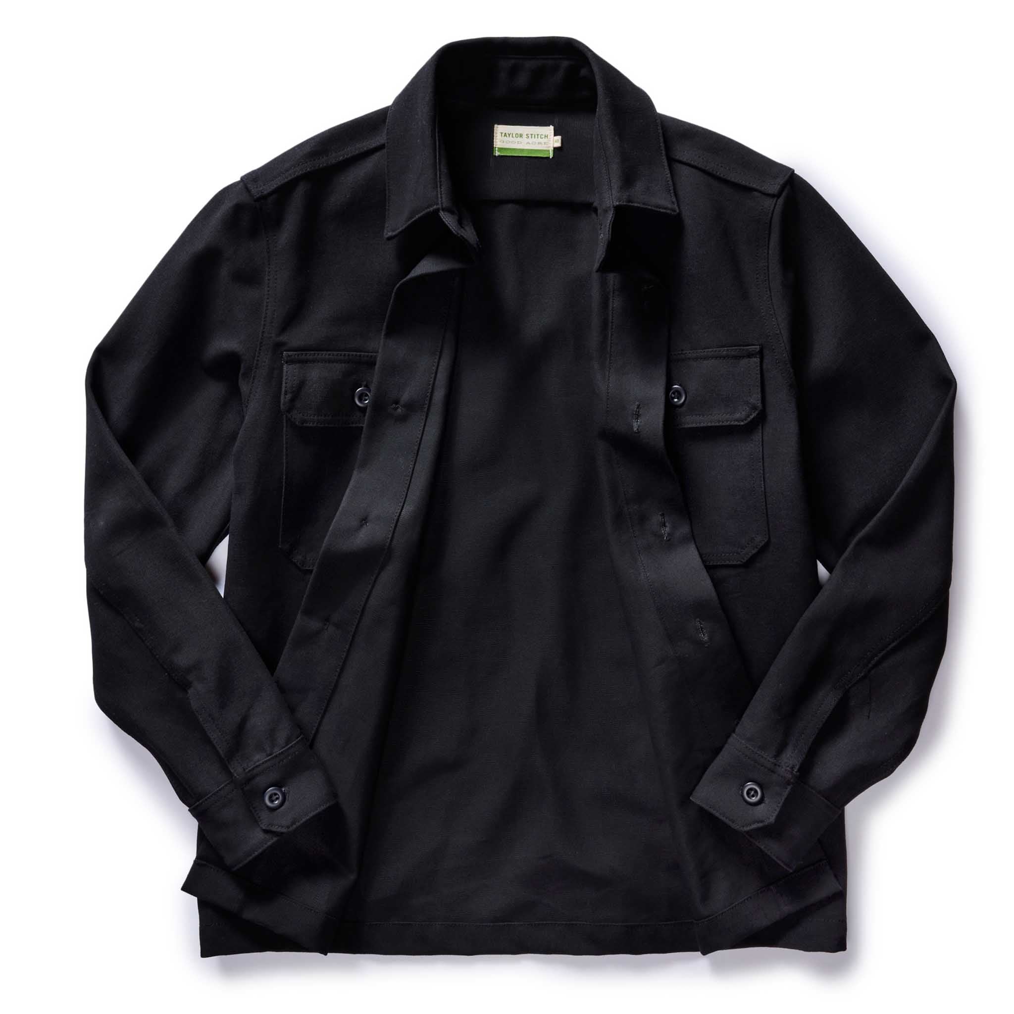 The Good Acre Forge Overshirt in Black Canvas - Image 5