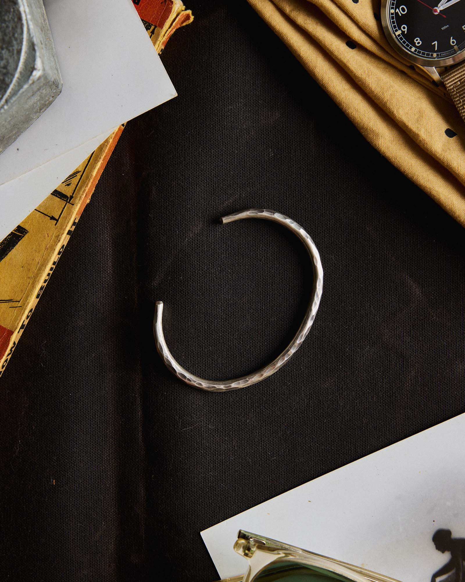The Hammered Cuff in Sterling Silver - Image 3