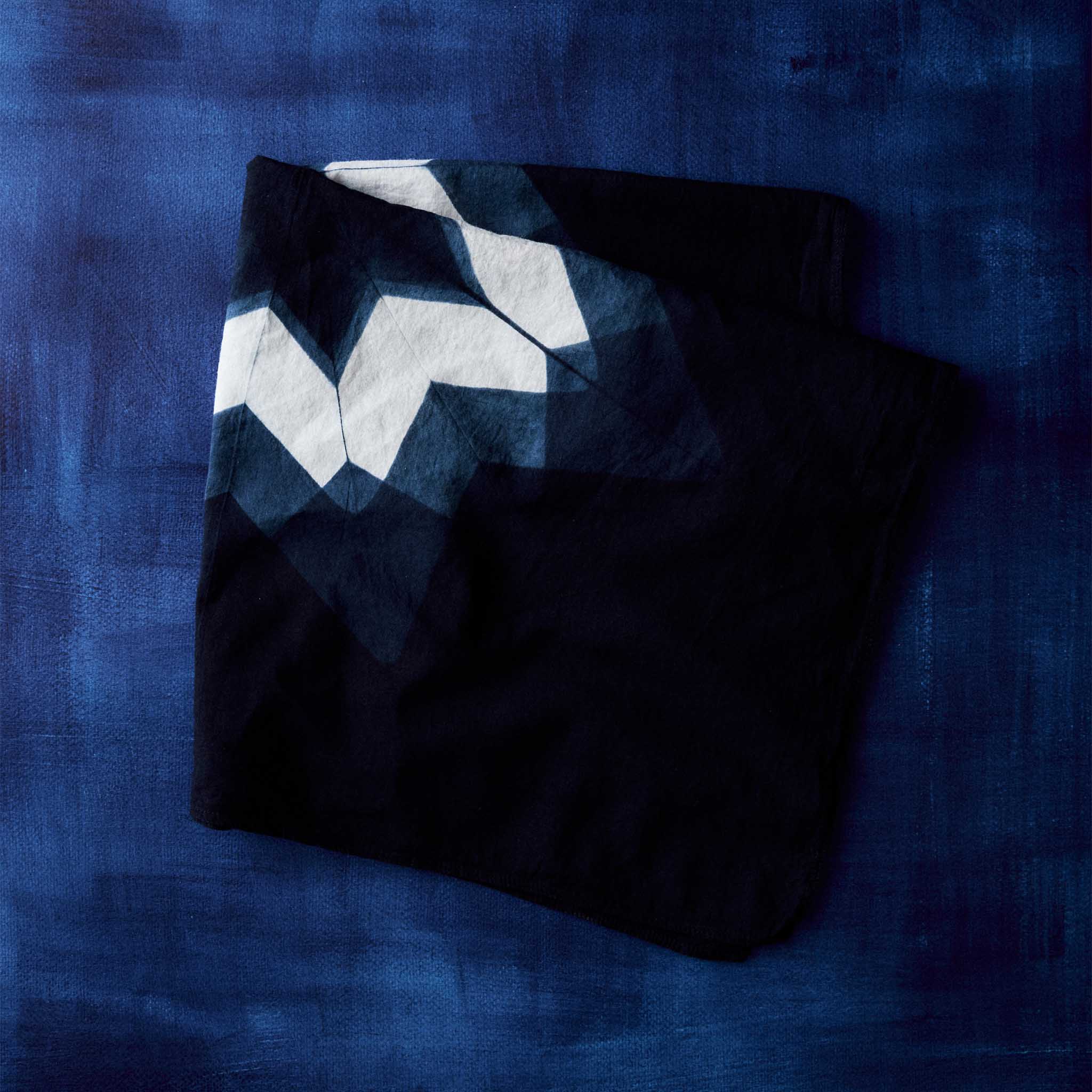 The Hand Dyed Bandana in Indigo Star - Image 2