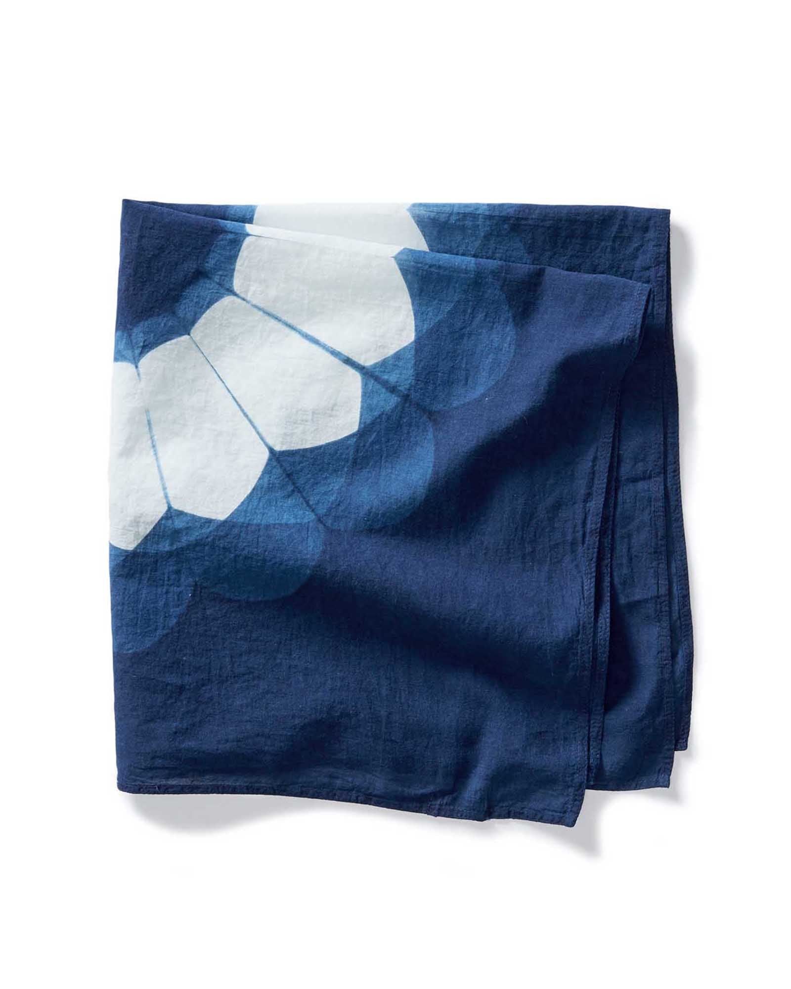 The Hand Dyed Bandana in Indigo Sunflower - Image 4