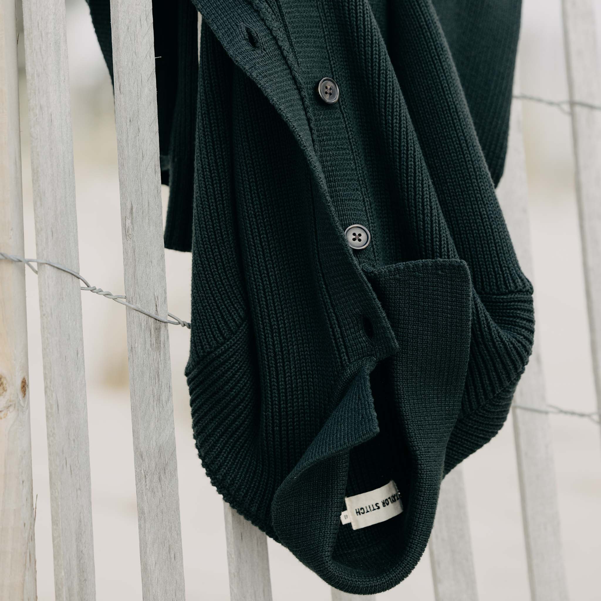 The Harbor Sweater Jacket in Black Pine Heather - Image 5