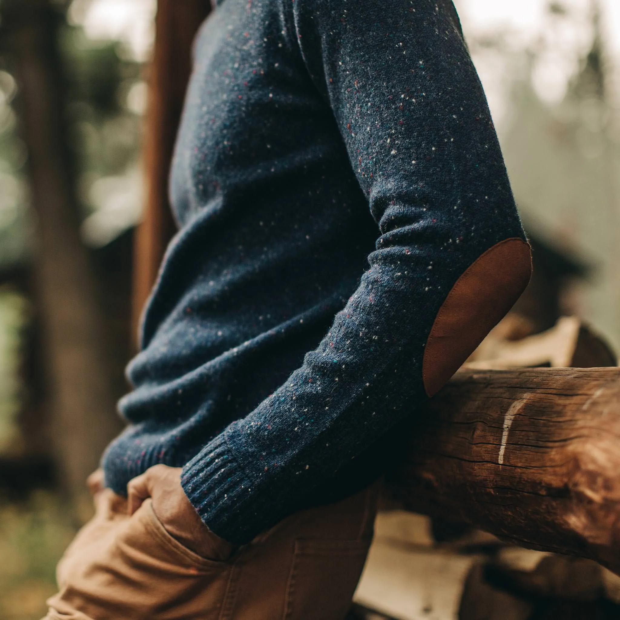 The Hardtack Sweater in Navy Donegal - Image 4