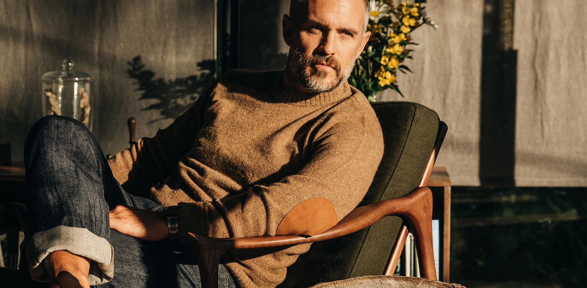 The Hardtack Sweater in Oak Donegal - Image 10