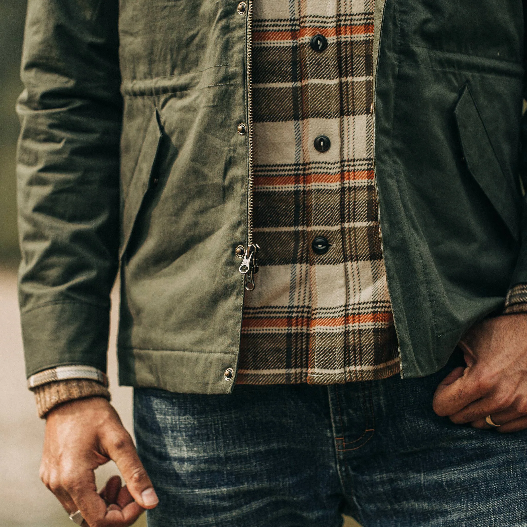 The Harris Jacket in Forest Dry Wax - Image 14