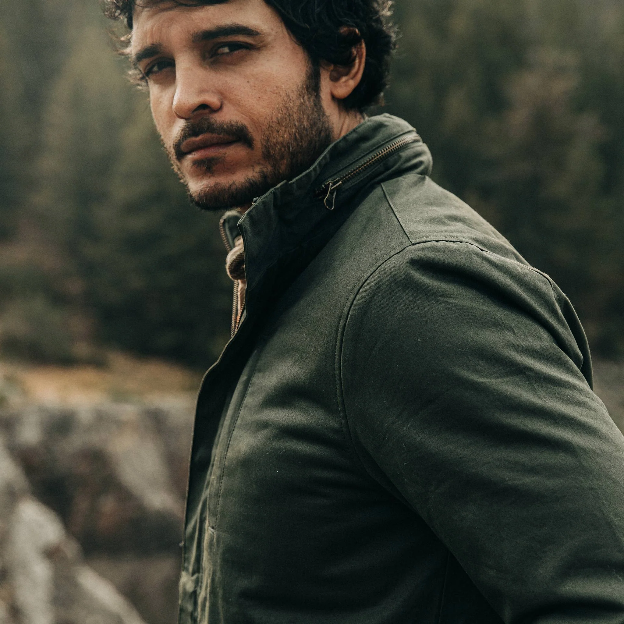 The Harris Jacket in Forest Dry Wax - Image 3