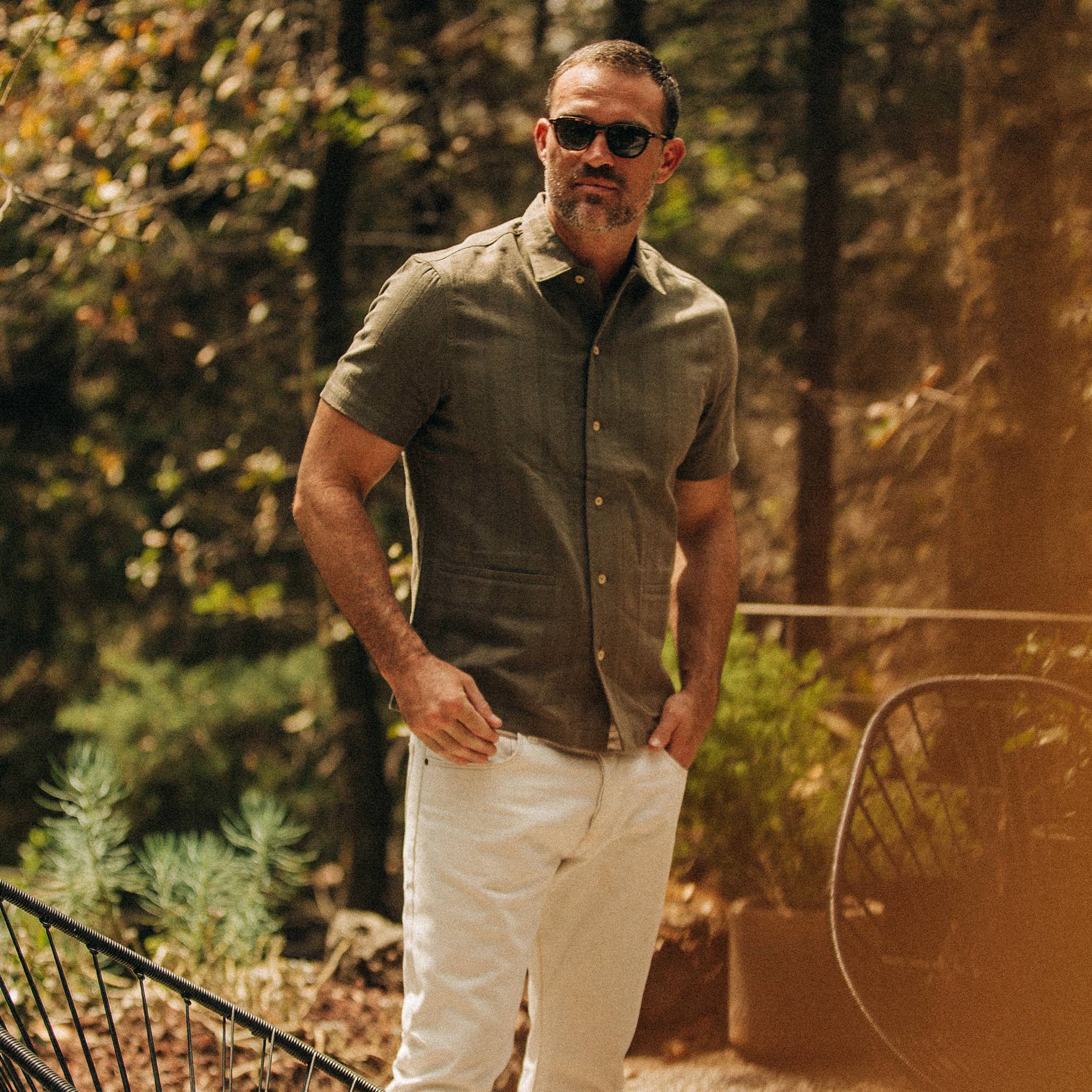 The Havana in Olive Jacquard Stripe - Image 2