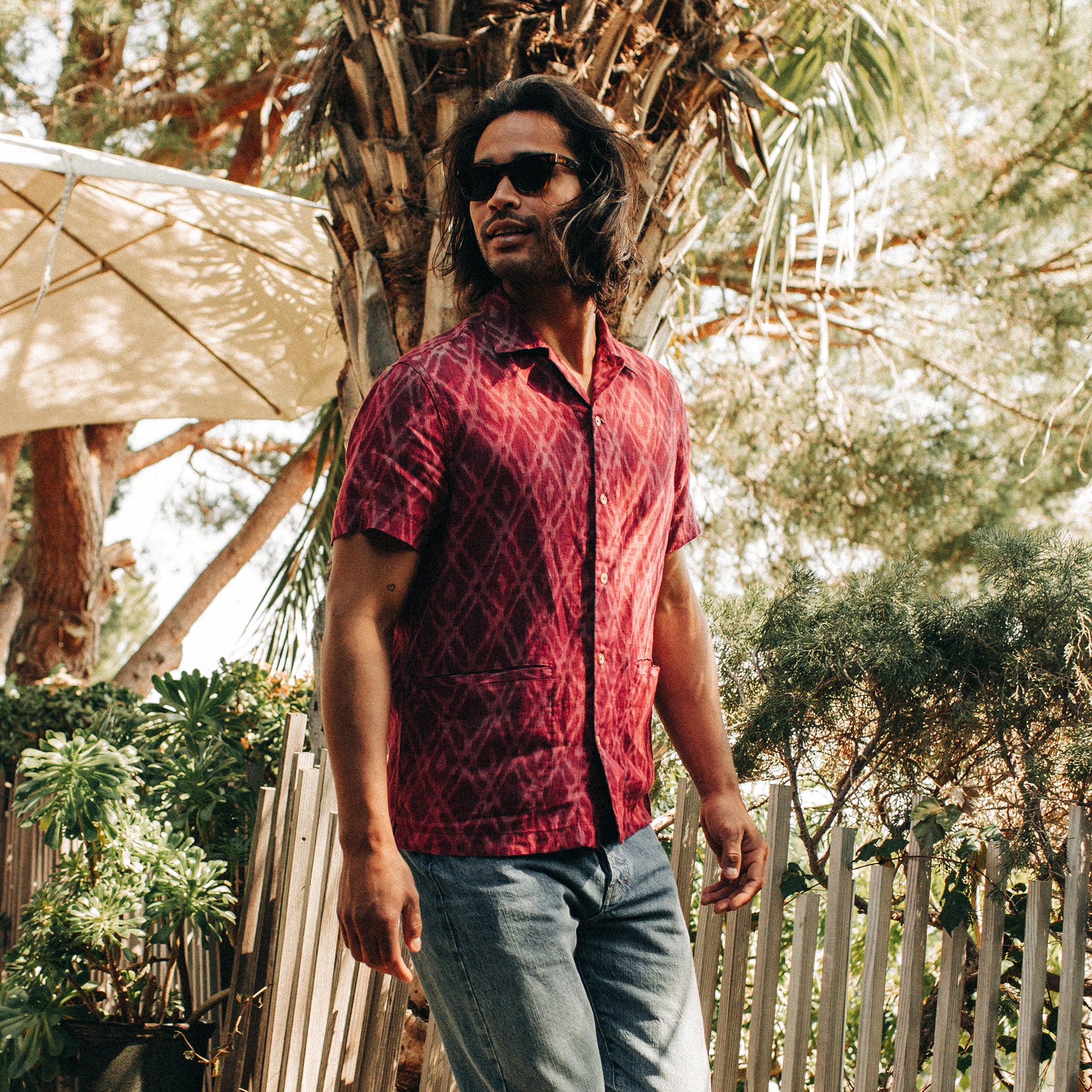 The Havana in Wine Ikat - Image 3