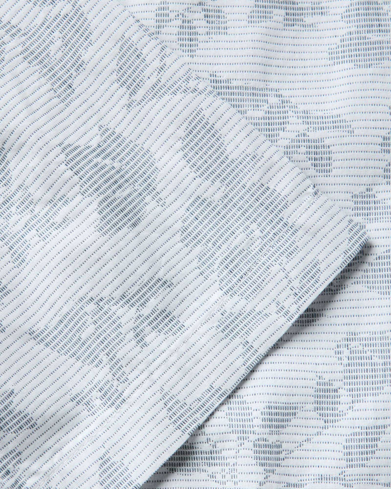 The Hawthorne Shirt in Sky Blue Floral Jacquard - Image 4