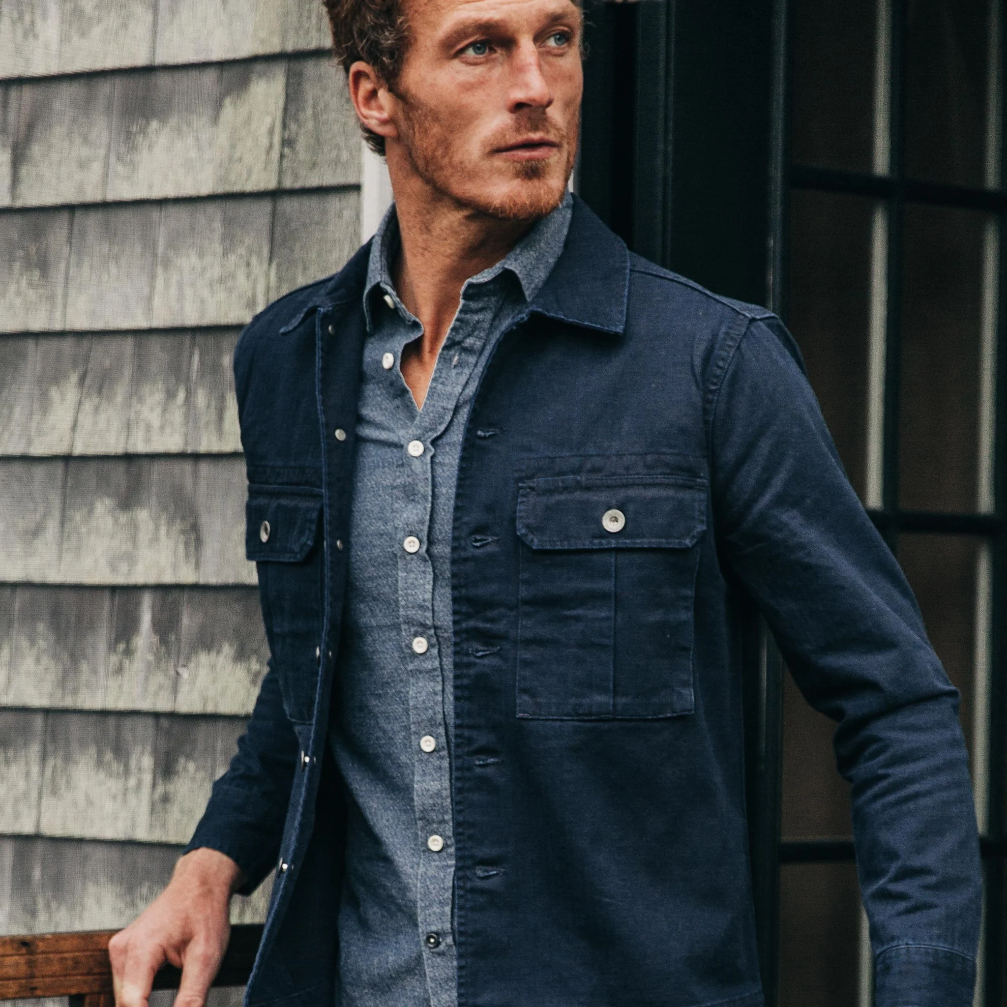 The HBT Jacket in Washed Navy - Image 2
