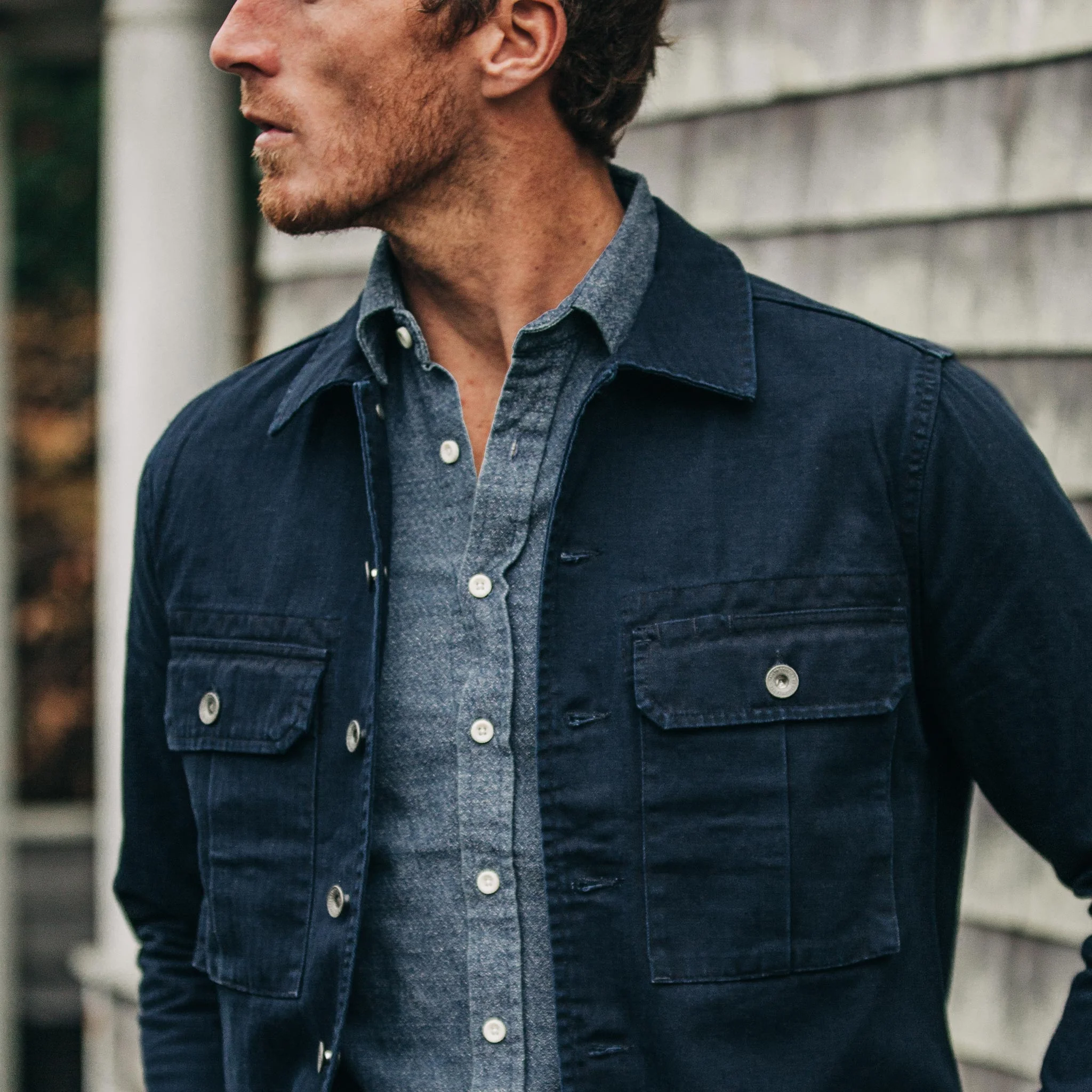 The HBT Jacket in Washed Navy - Image 3