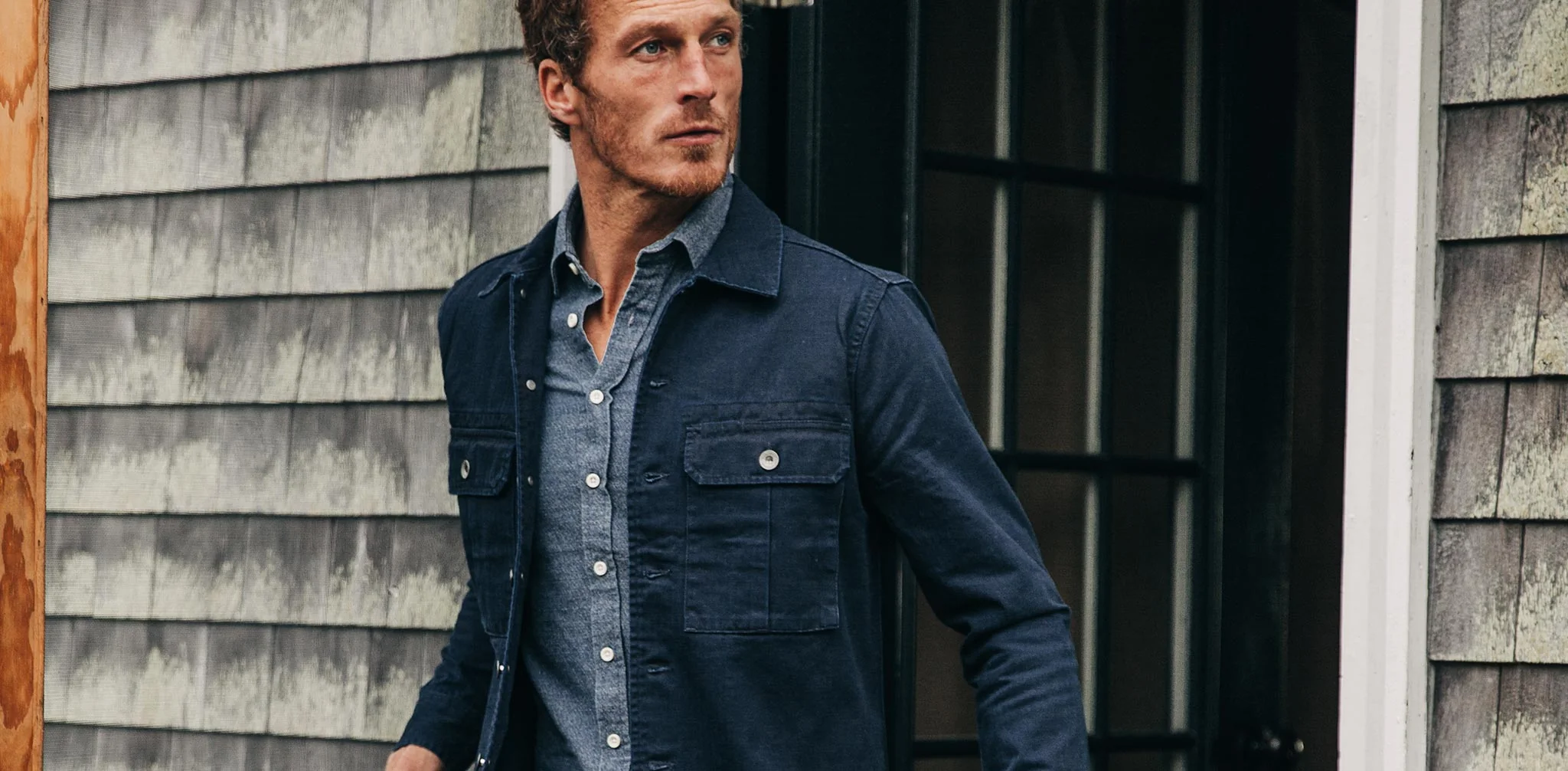 The HBT Jacket in Washed Navy - Image 9