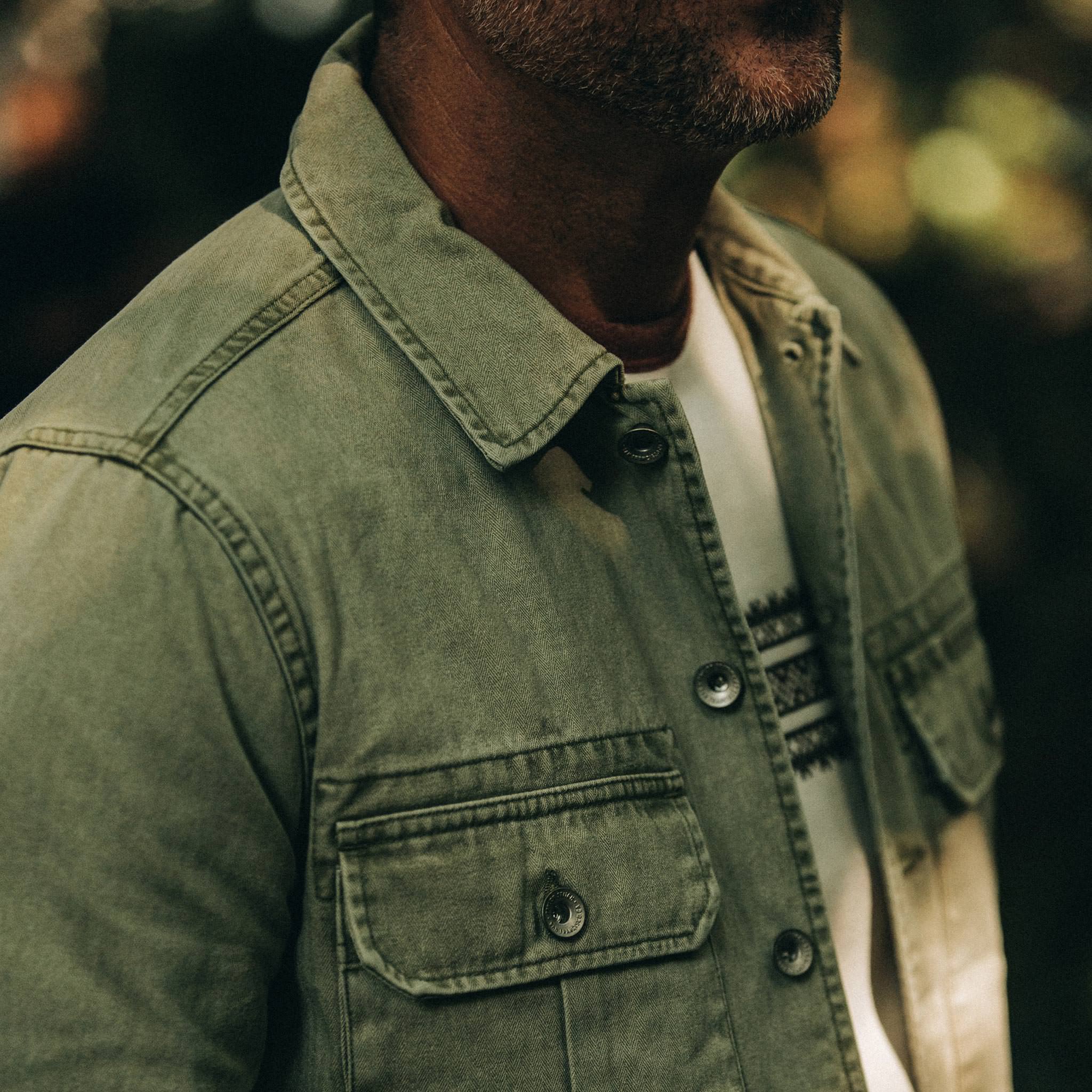 The HBT Jacket in Washed Olive - Image 4