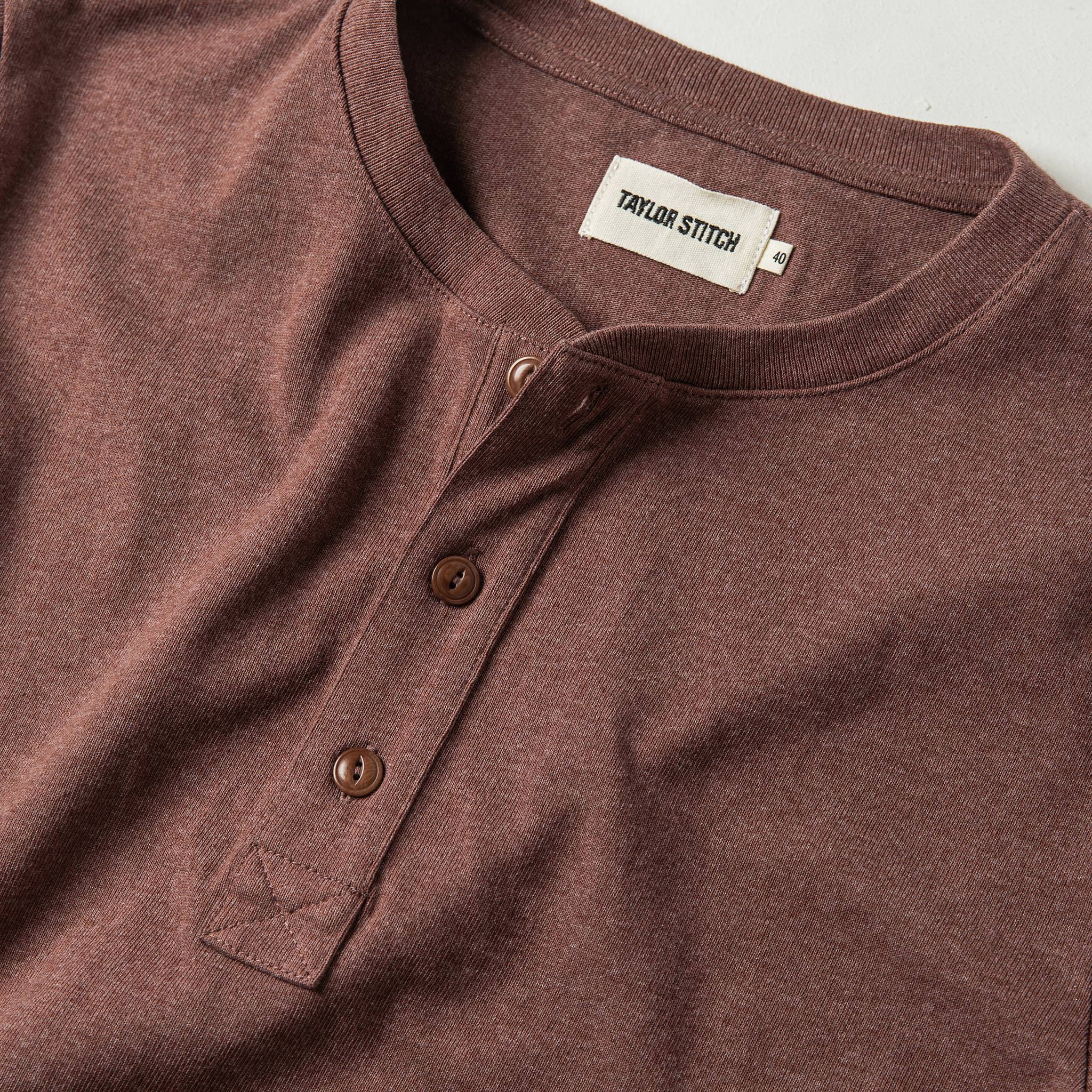 The Heavy Bag Henley in Burgundy - Image 5