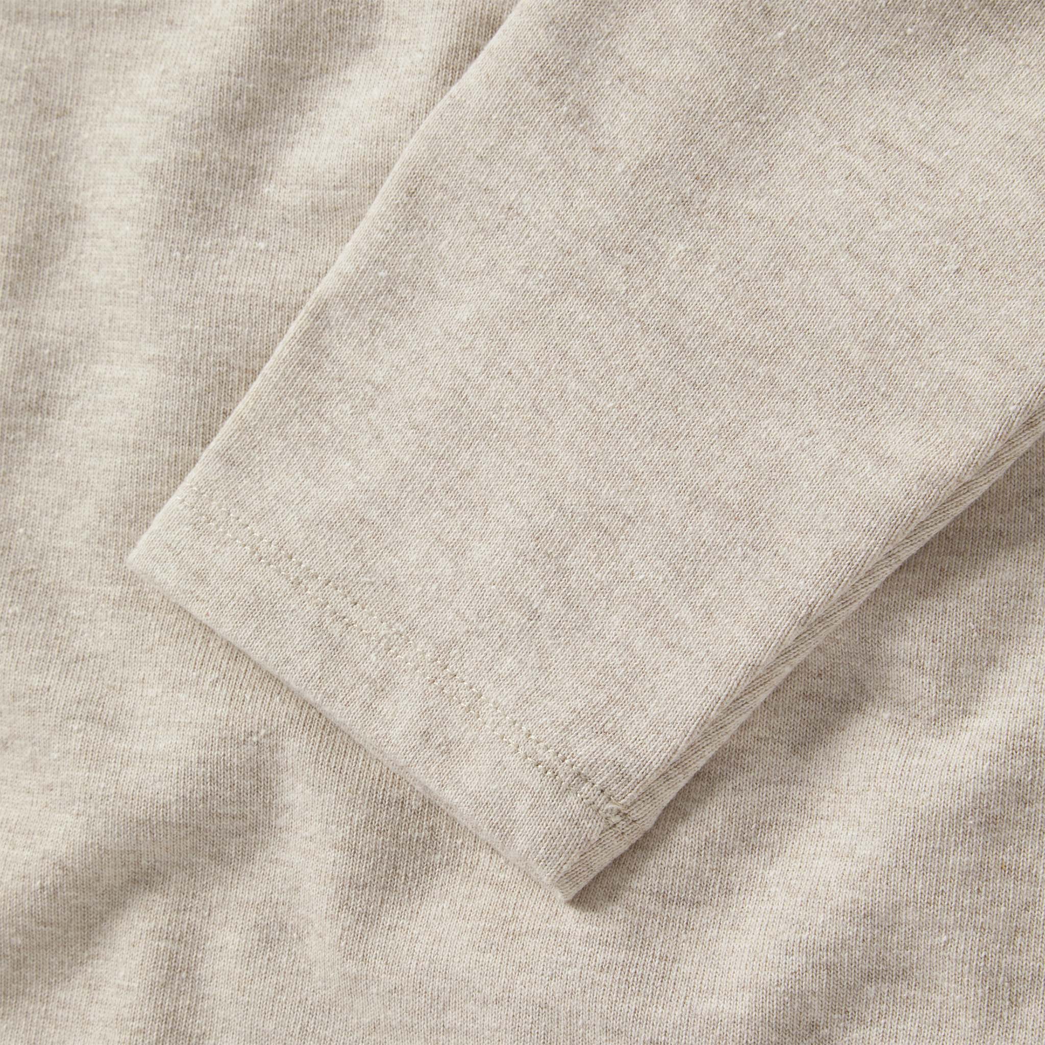 The Heavy Bag Henley in Oatmeal - Image 6