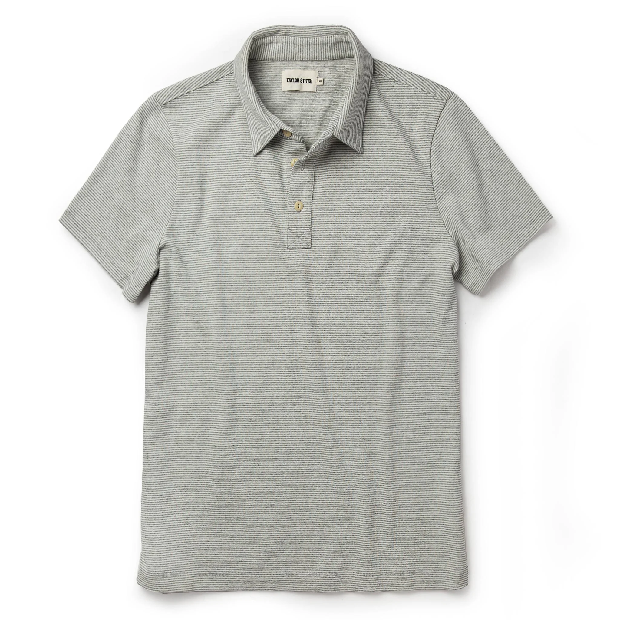 The Heavy Bag Polo in Natural and Ash Stripe