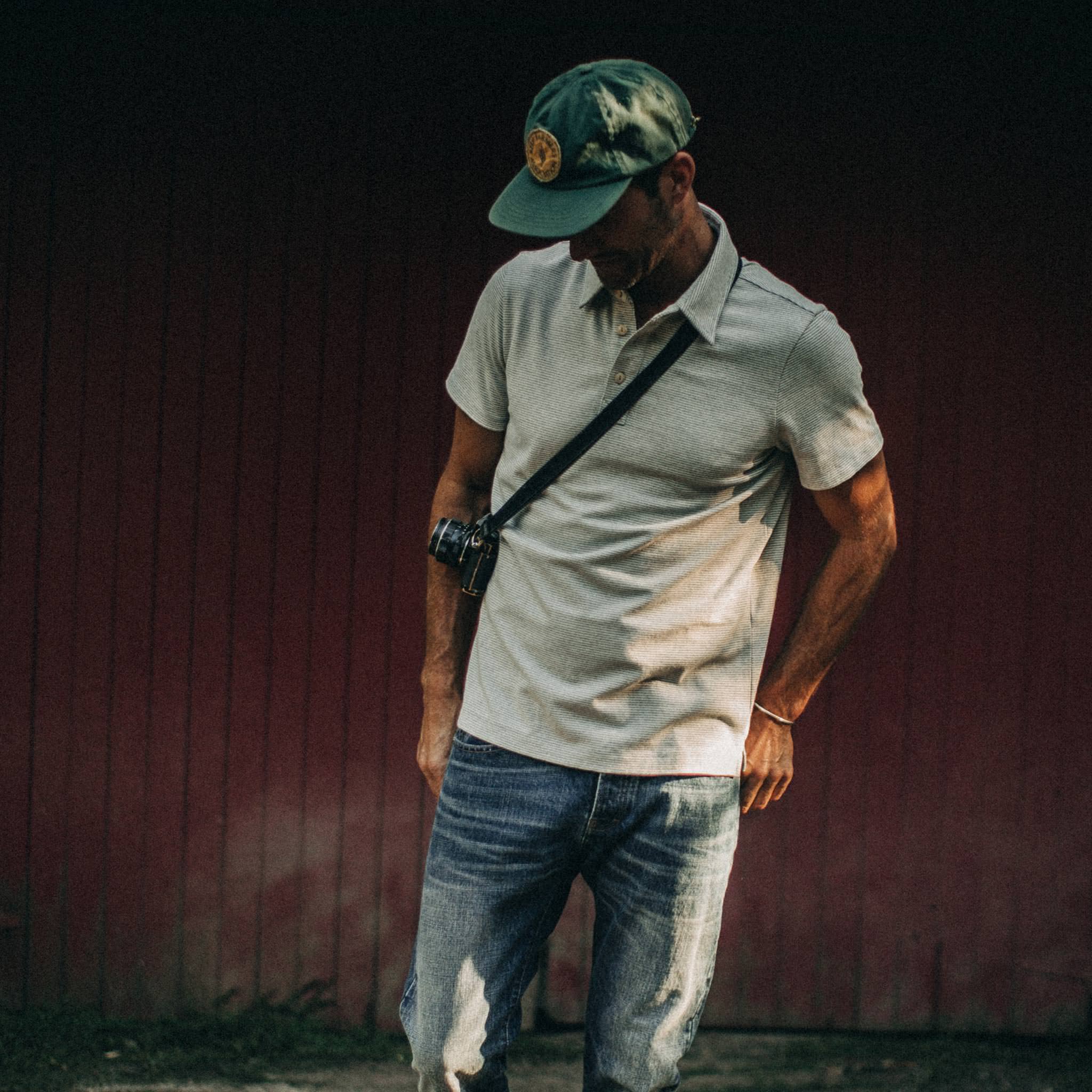 The Heavy Bag Polo in Natural and Ash Stripe - Image 2