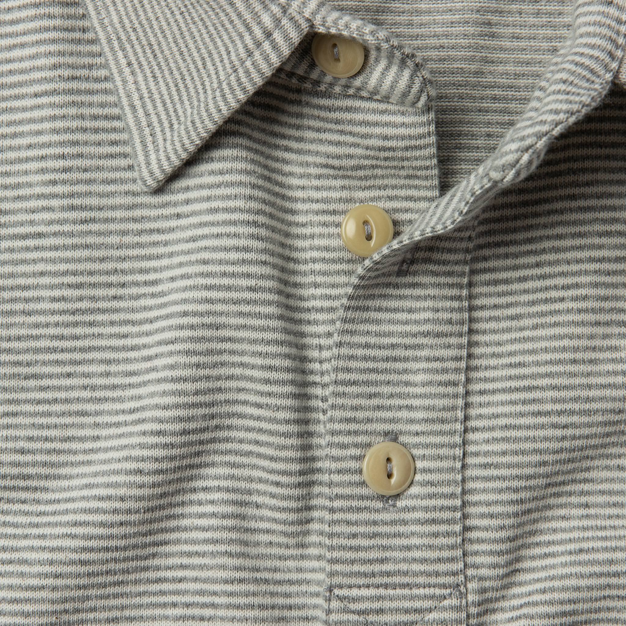The Heavy Bag Polo in Natural and Ash Stripe - Image 6