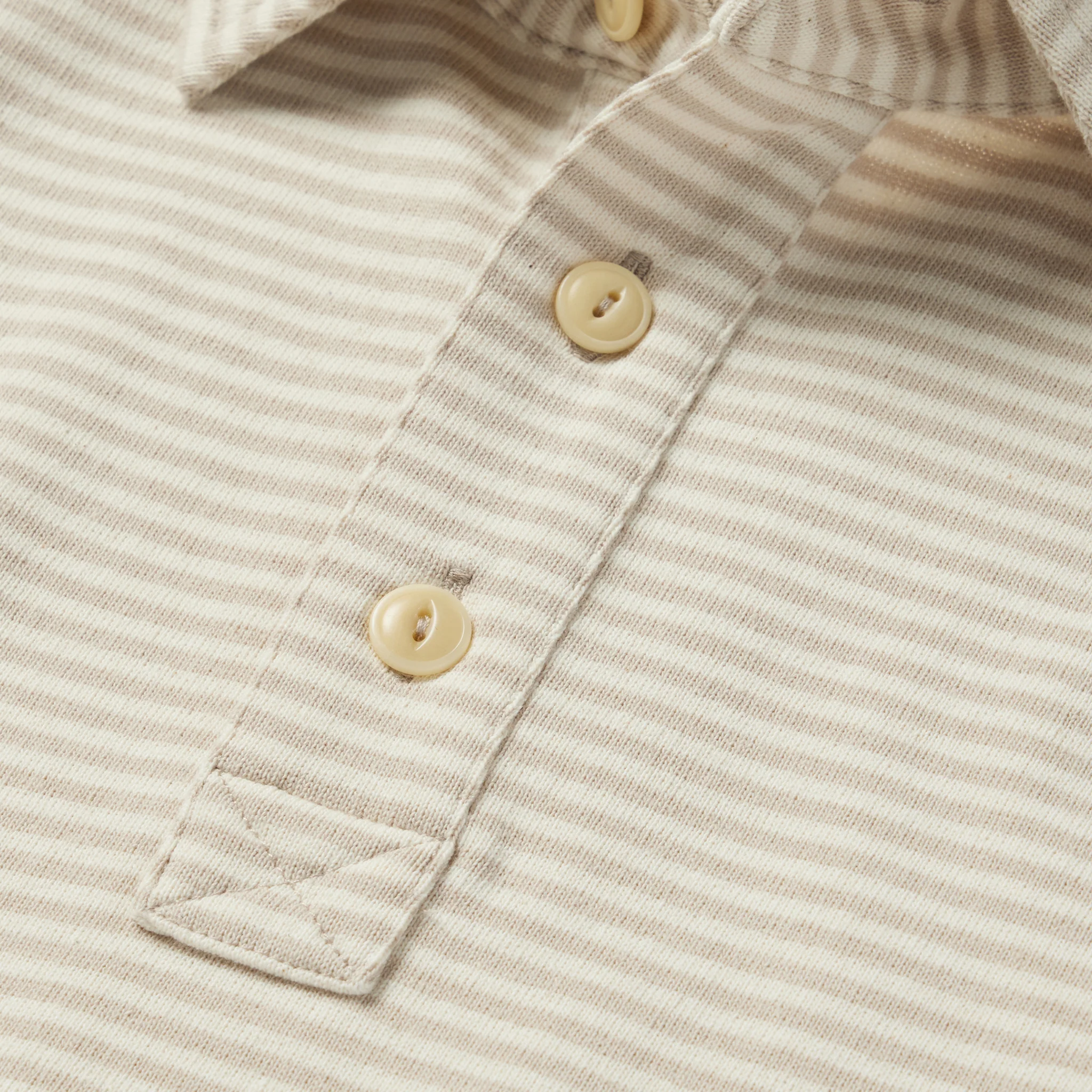 The Heavy Bag Polo in Natural and Oatmeal Stripe - Image 6