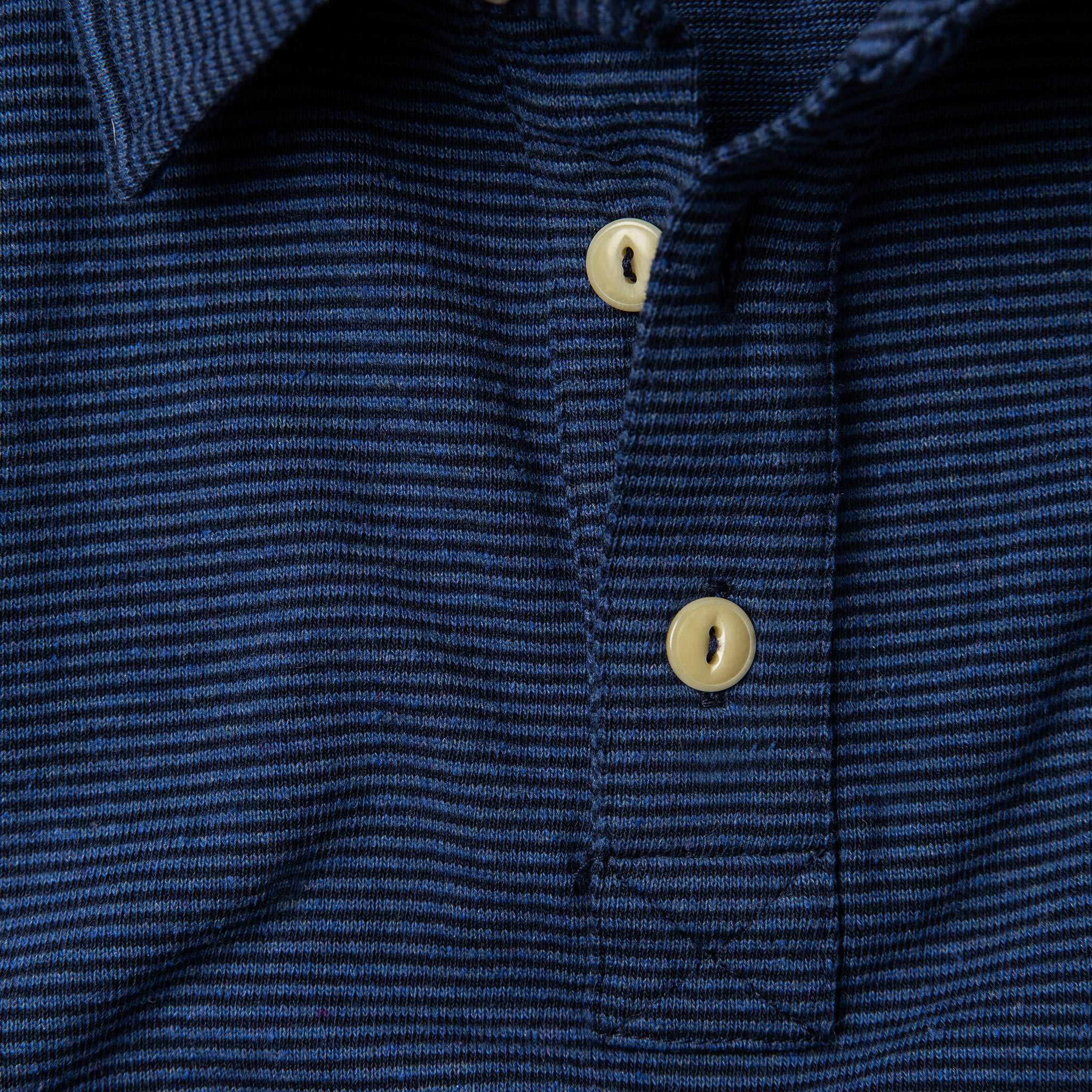 The Heavy Bag Polo in Navy Stripe - Image 7