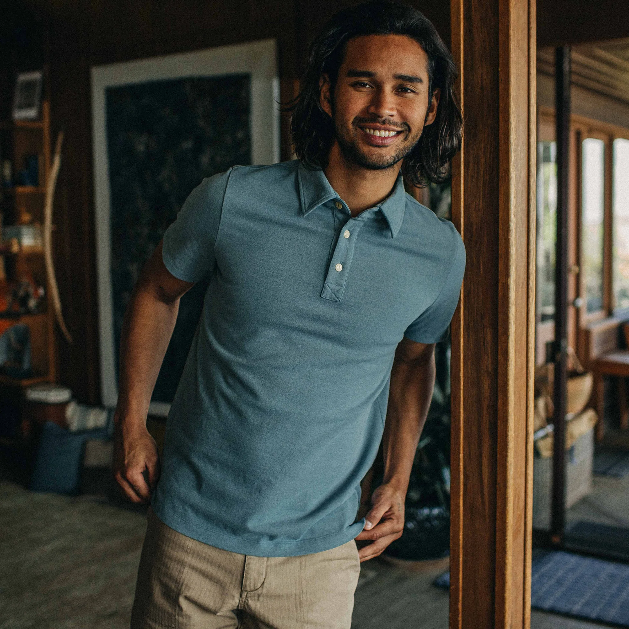 The Heavy Bag Polo in Ocean - Image 2