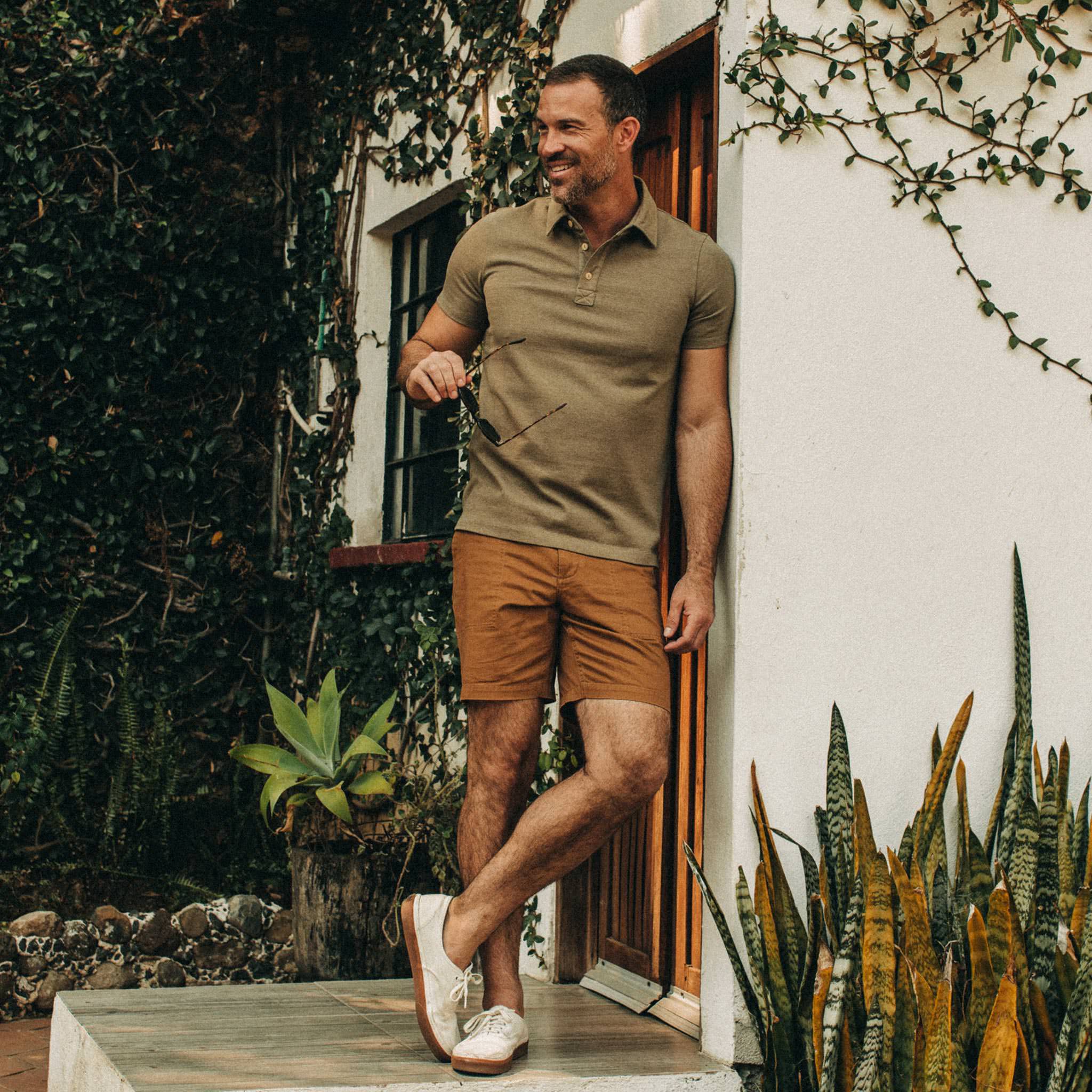 The Heavy Bag Polo in Olive - Image 2
