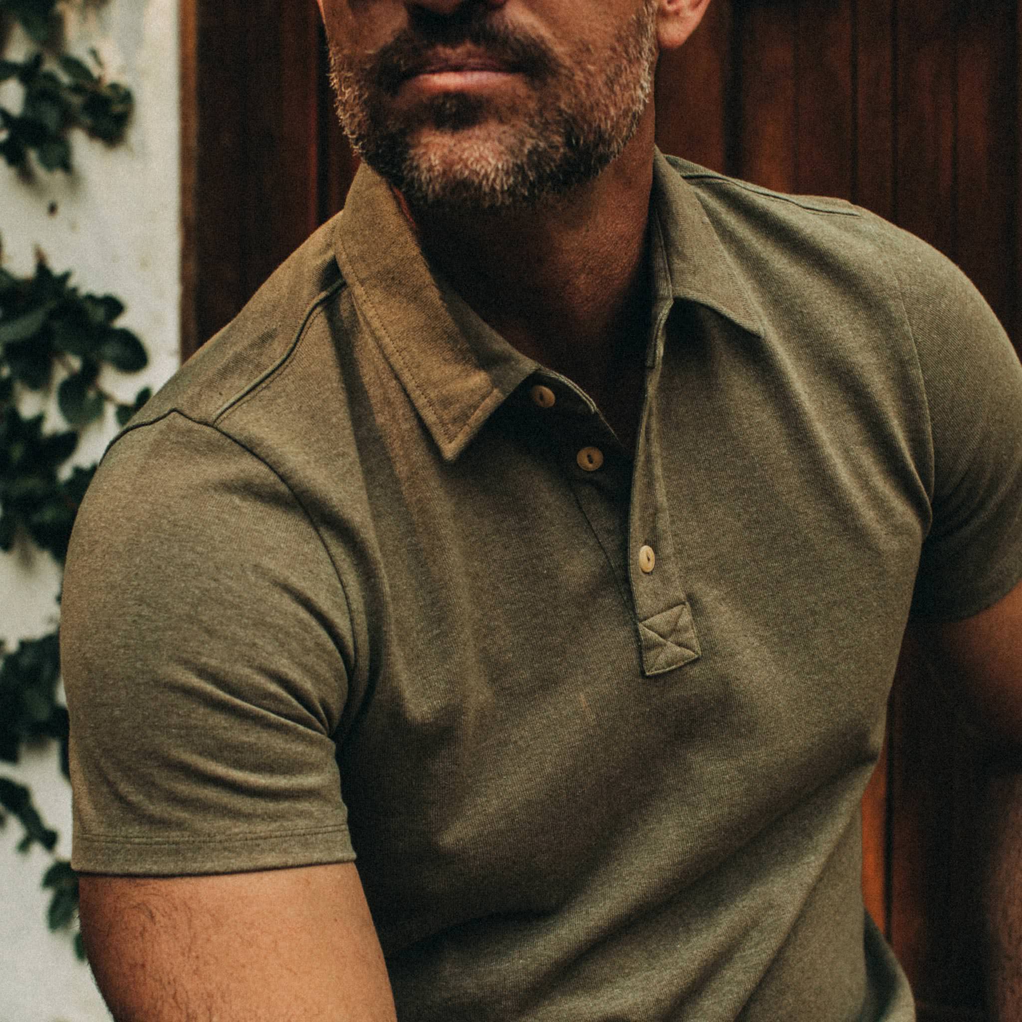 The Heavy Bag Polo in Olive - Image 3