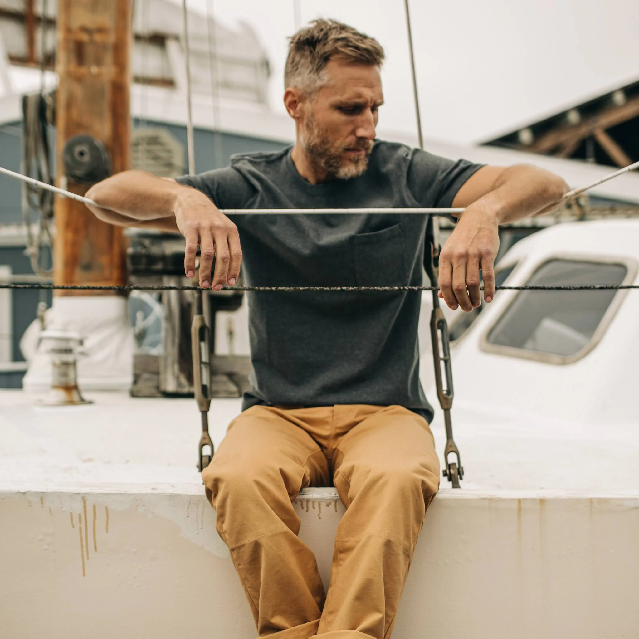 The Heavy Bag Tee in Dark Slate - Image 4