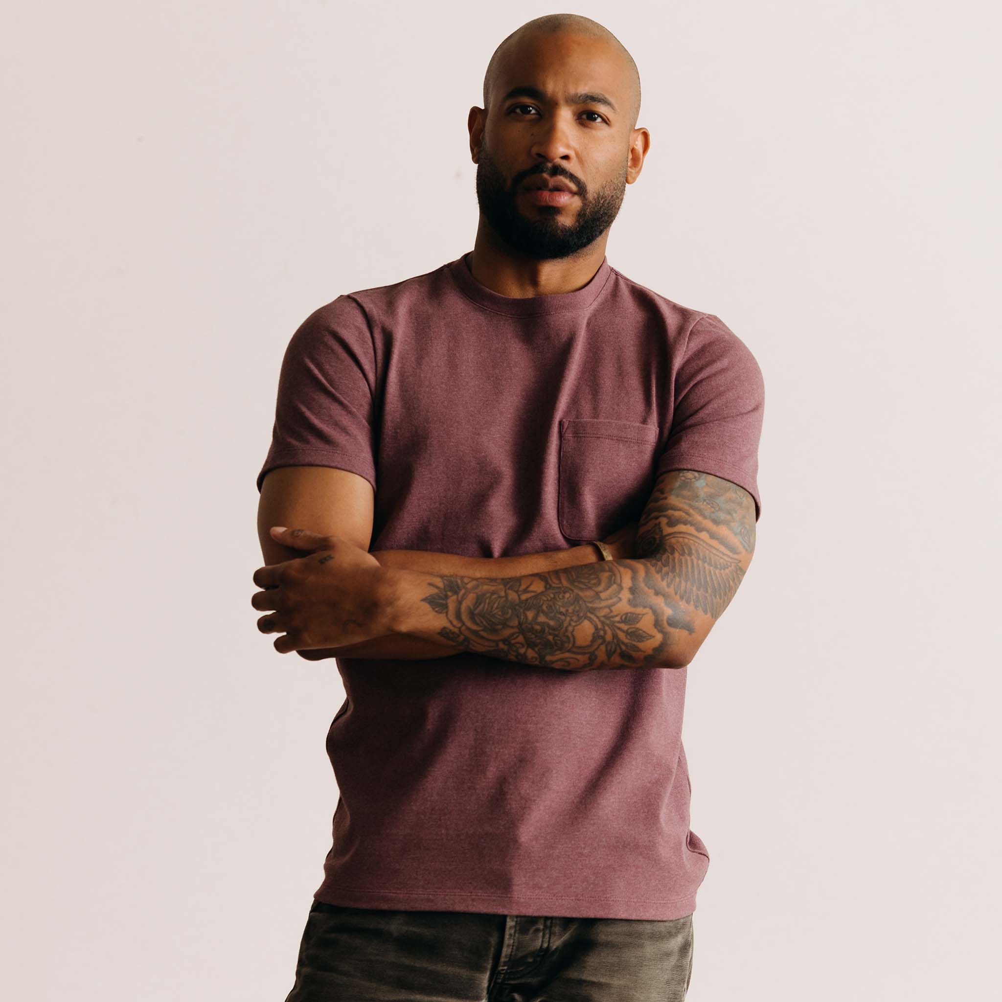 The Heavy Bag Tee in Dried Cherry - Image 2