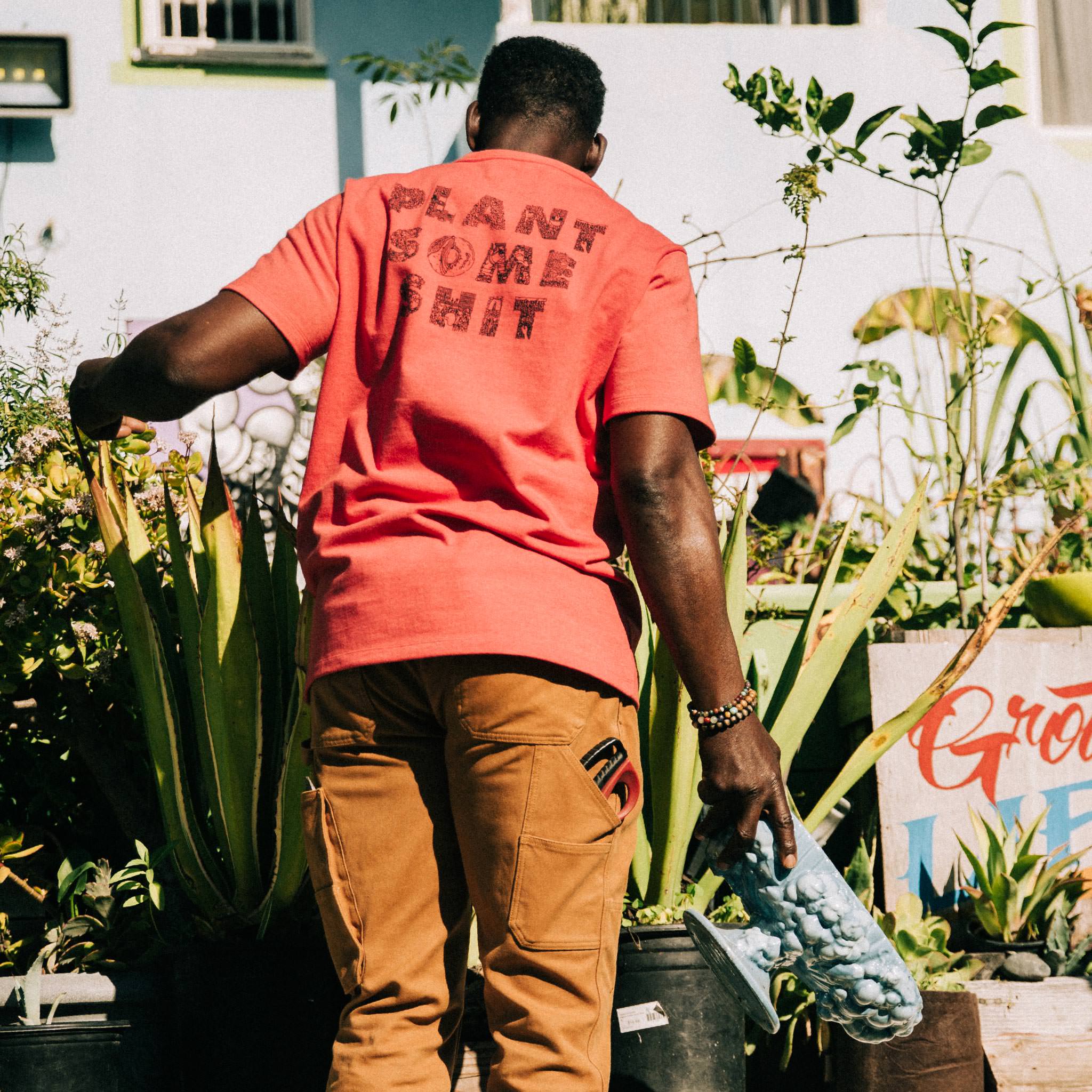 The Heavy Bag Tee in Hibiscus - Image 5