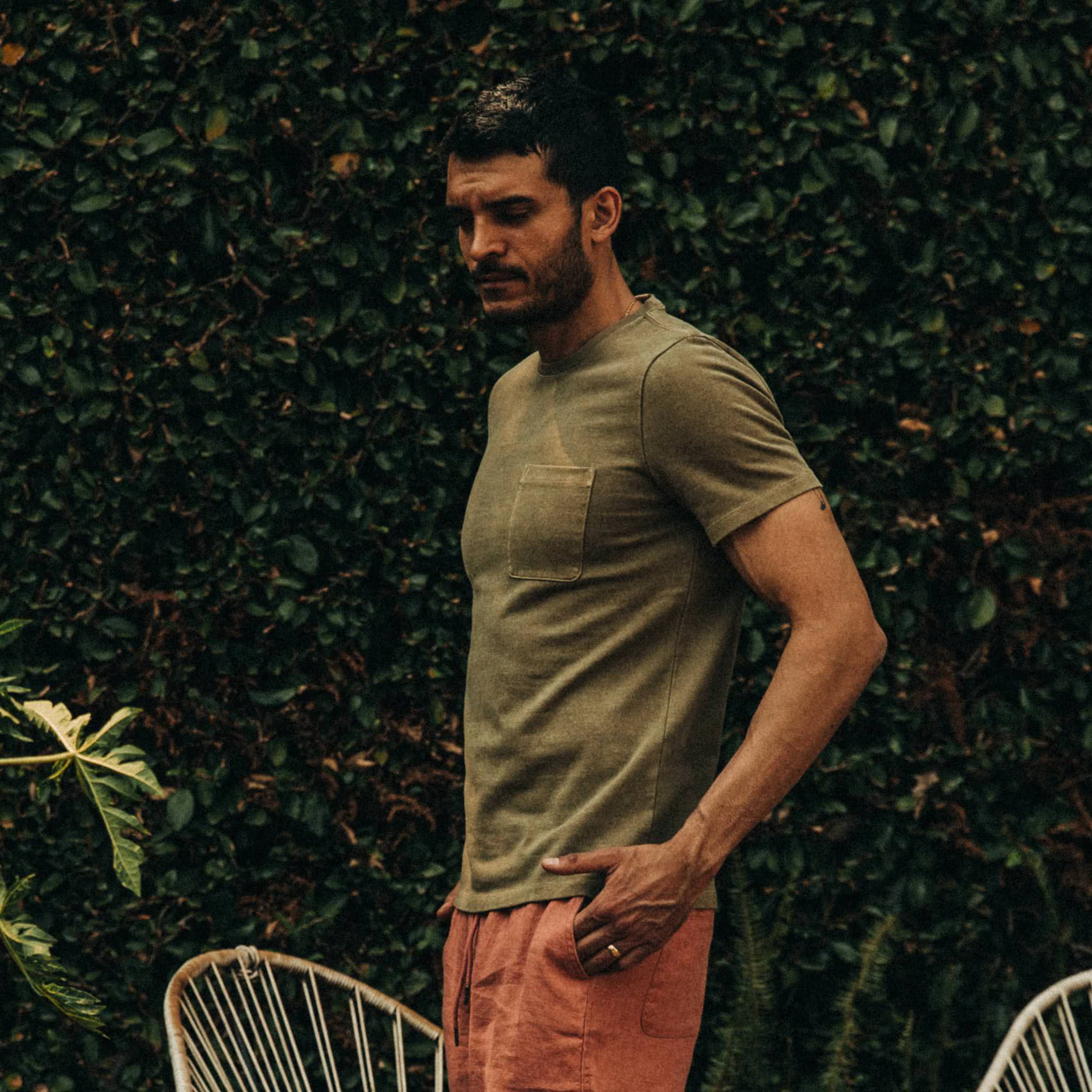 The Heavy Bag Tee in Olive - Image 4