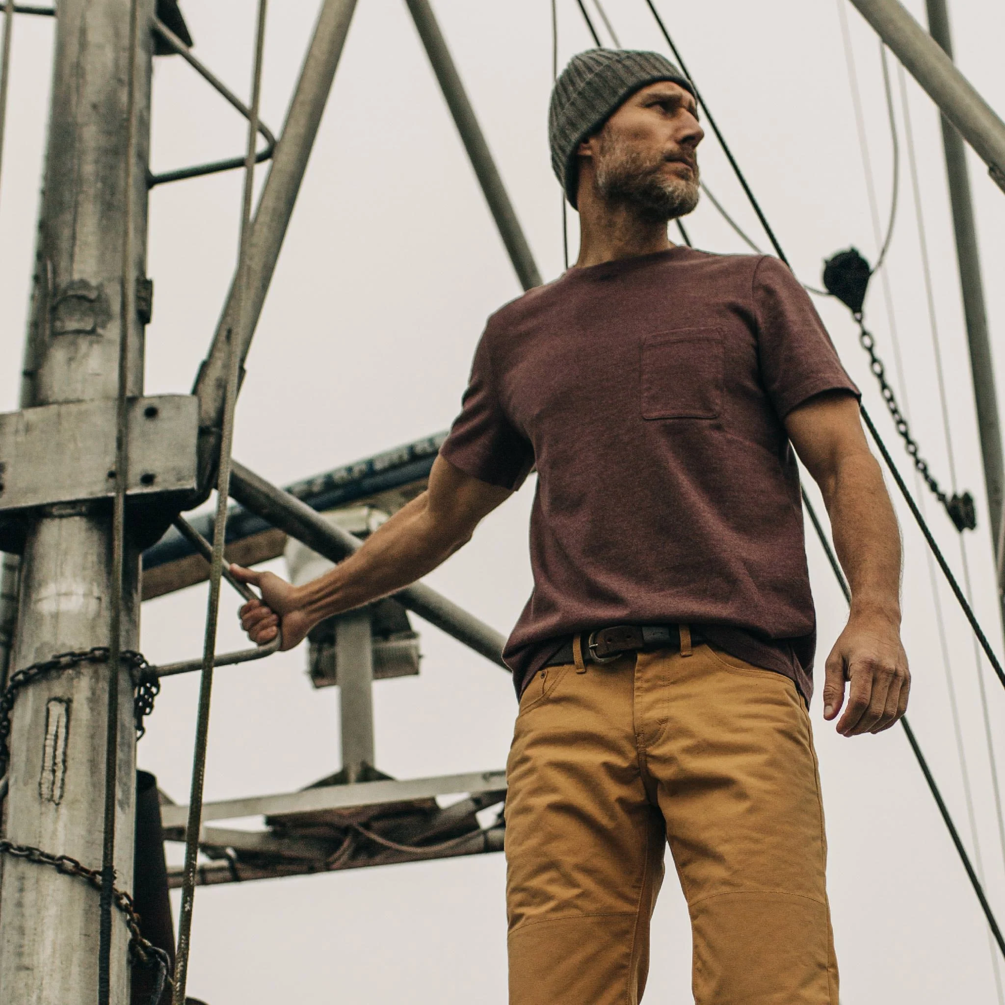 The Heavy Bag Tee in Russet - Image 2