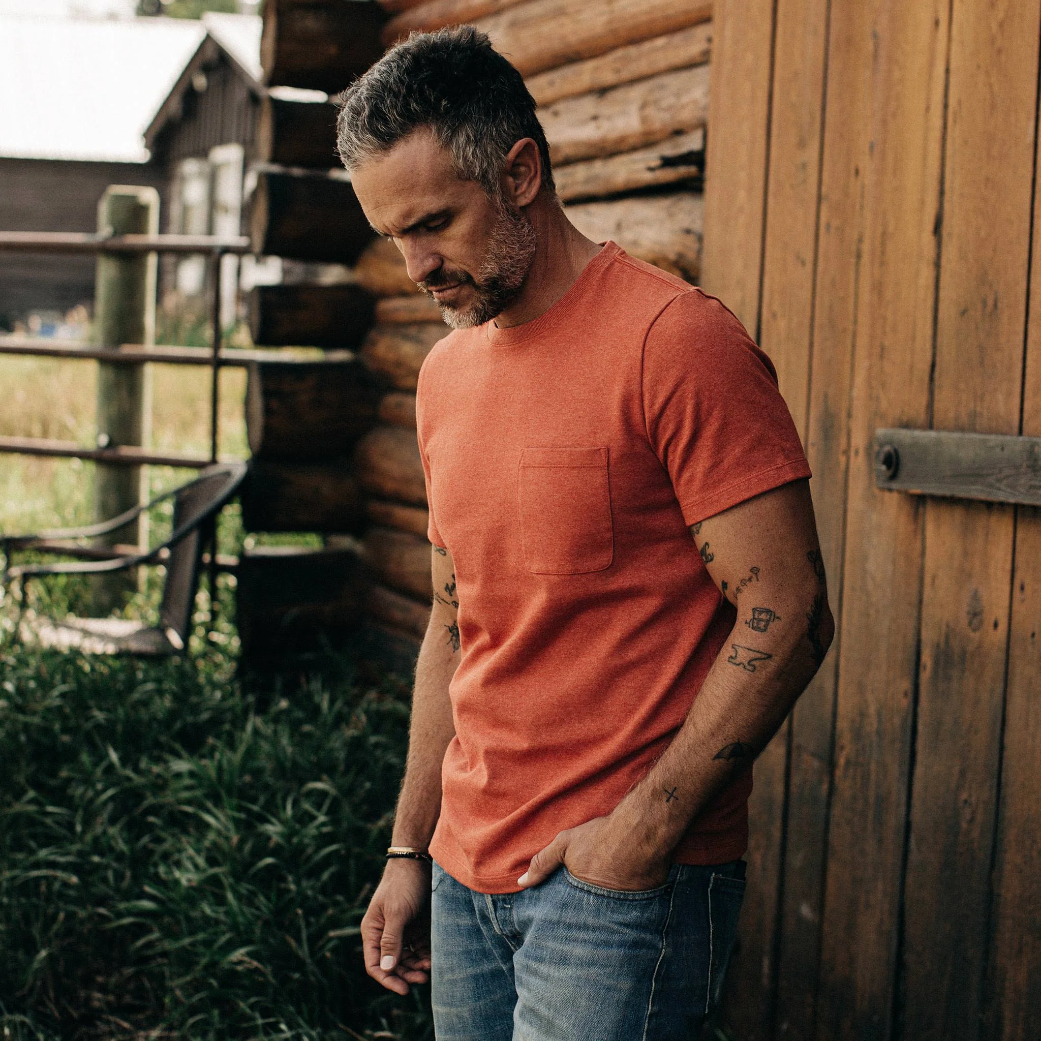 The Heavy Bag Tee in Rust - Image 2