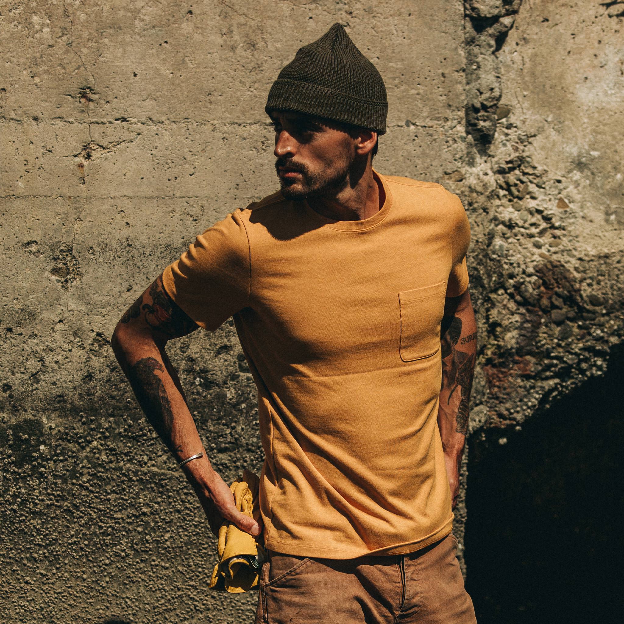 The Heavy Bag Tee in Saffron - Image 2