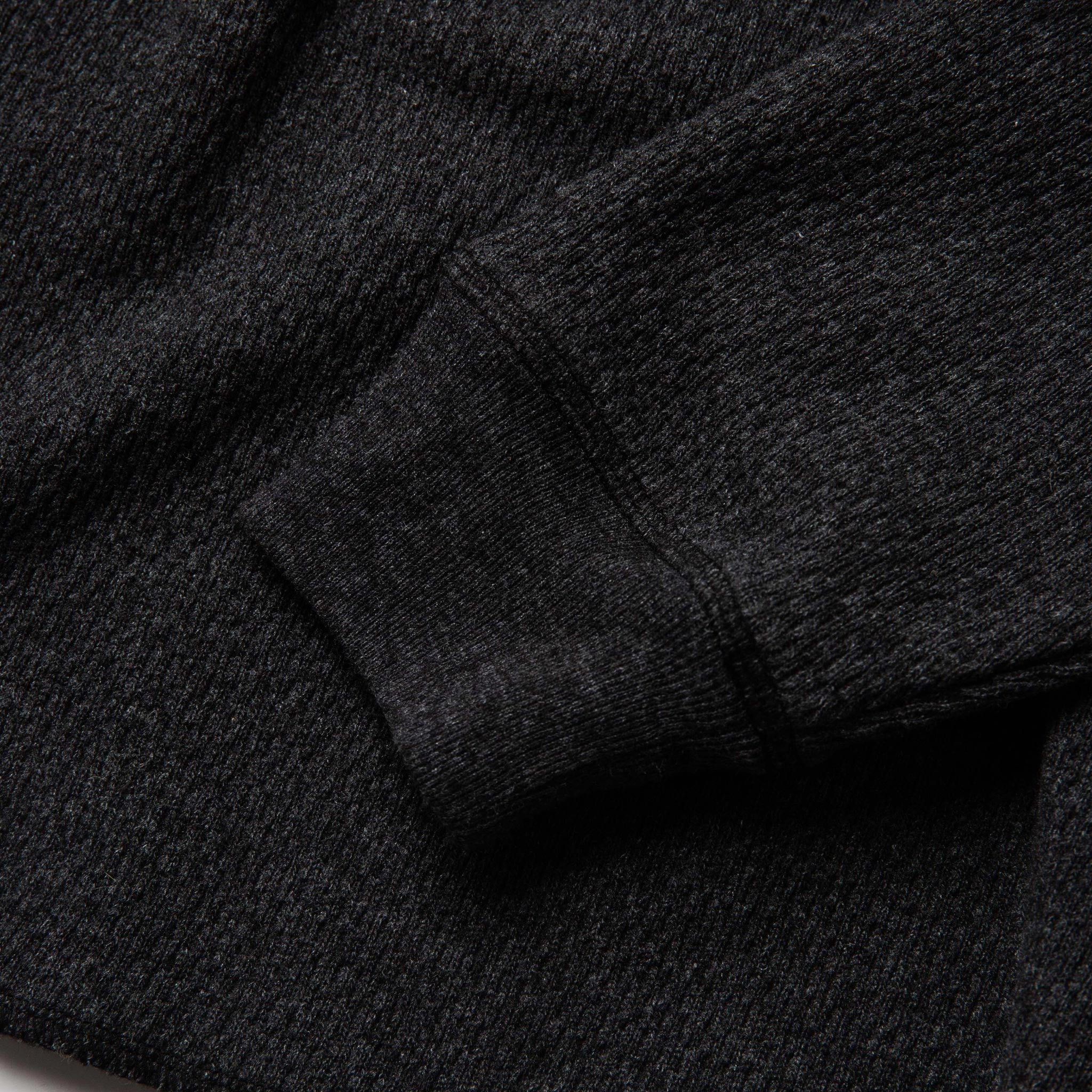 The Heavy Bag Waffle Henley in Coal - Image 8