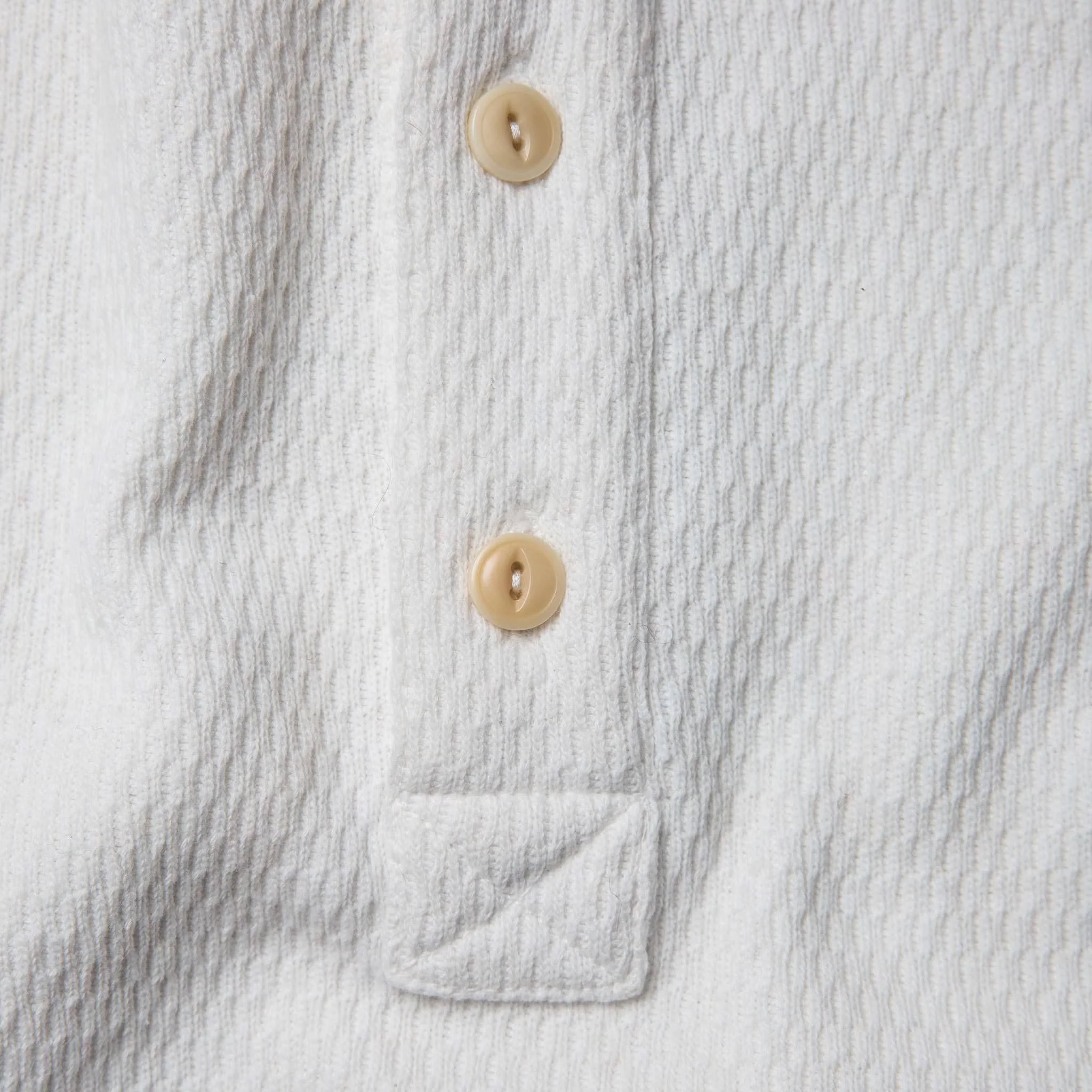The Heavy Bag Waffle Henley in Natural - Image 7