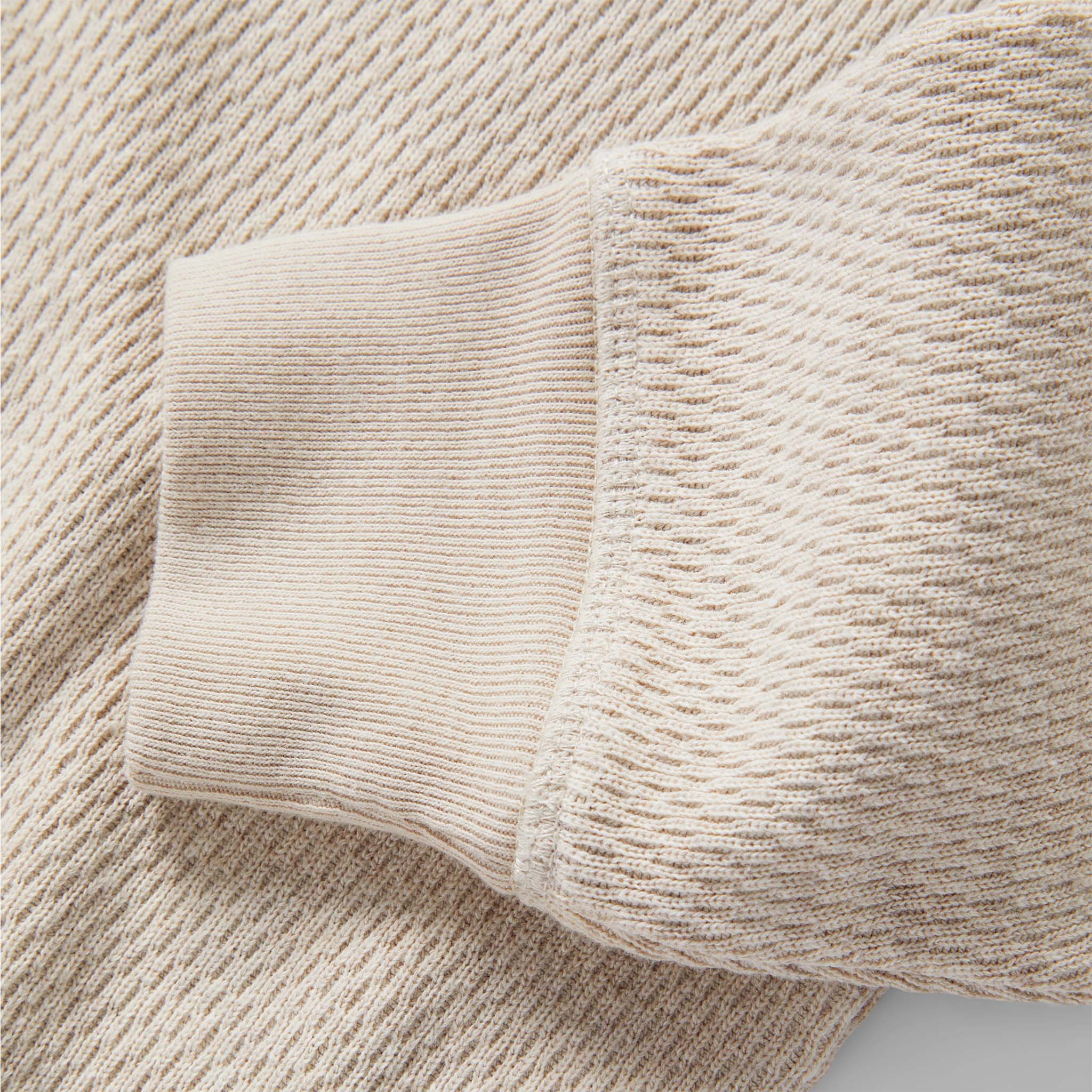 The Heavy Bag Waffle Henley in Oatmeal - Image 7