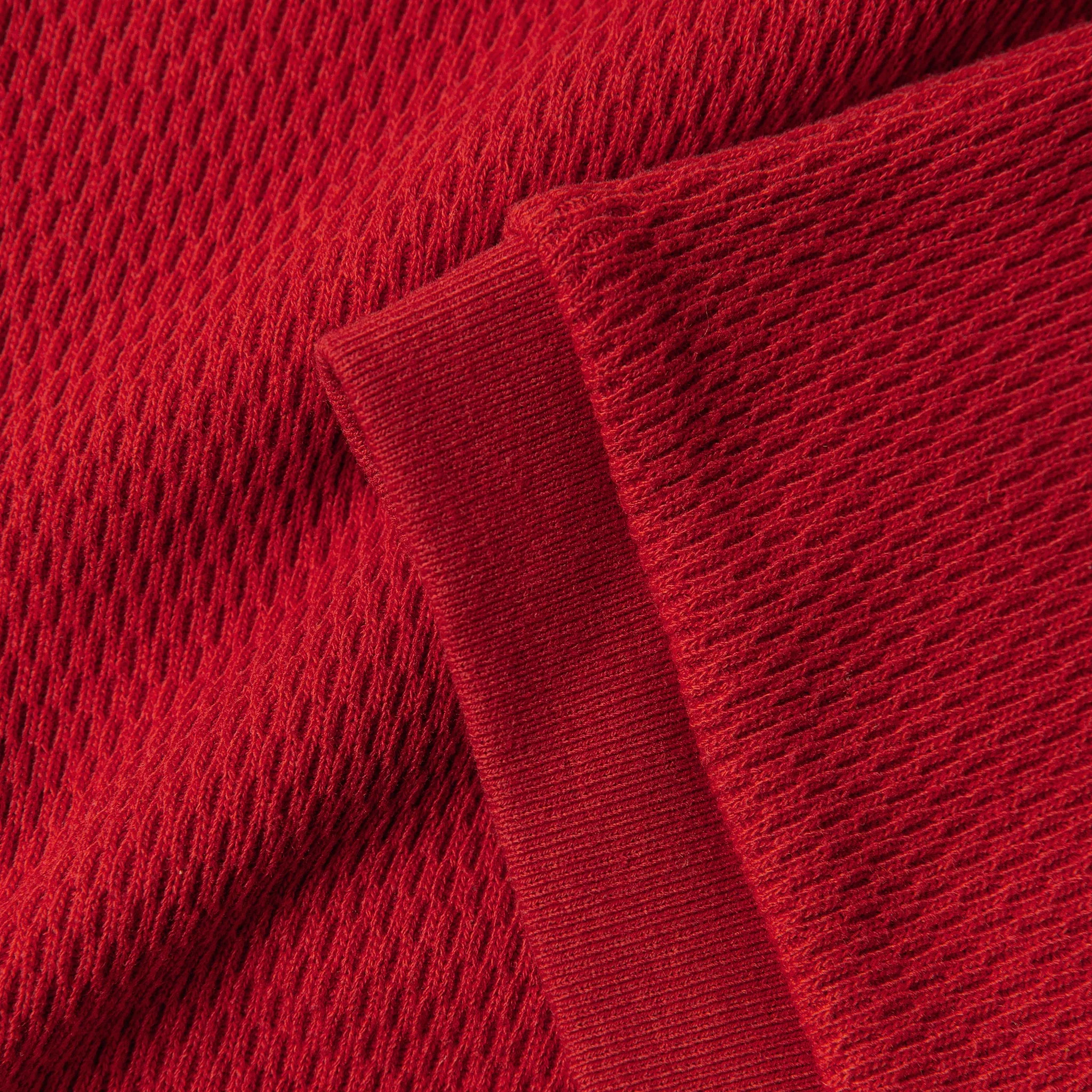 The Heavy Bag Waffle Short Sleeve in Cardinal - Image 7