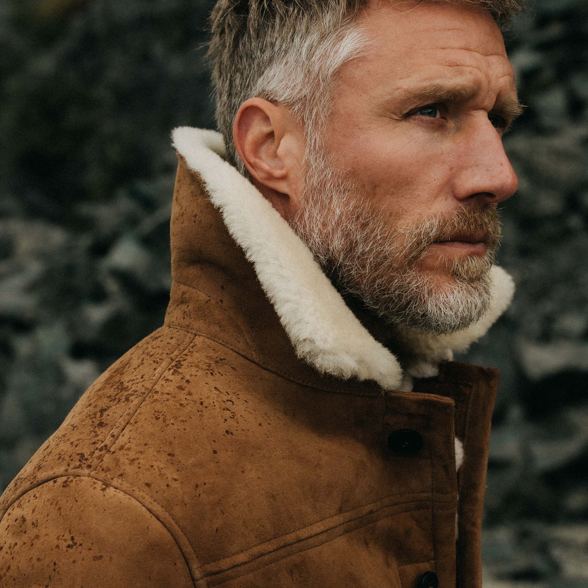 The High Plains Coat in Walnut Shearling - Image 3
