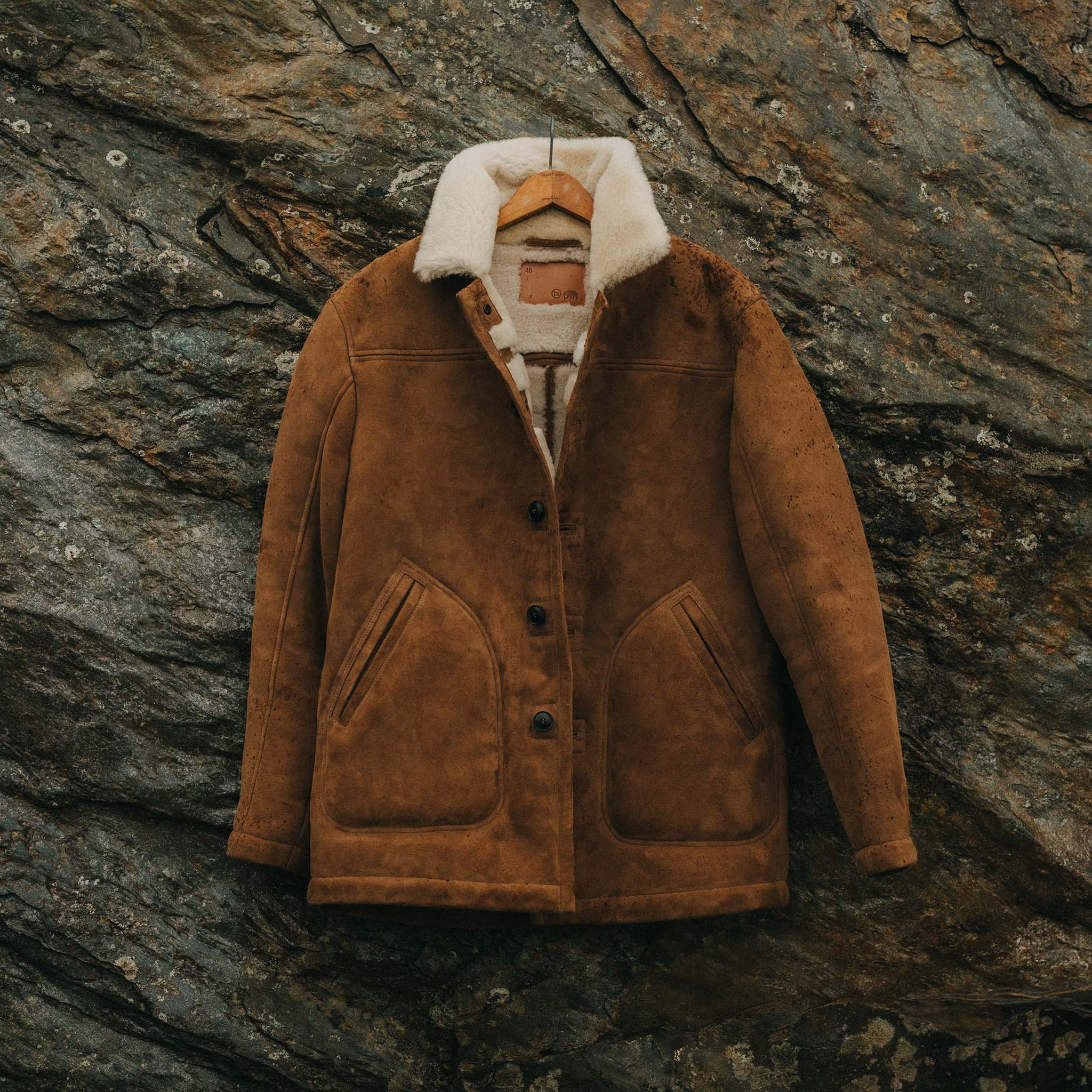 The High Plains Coat in Walnut Shearling - Image 5