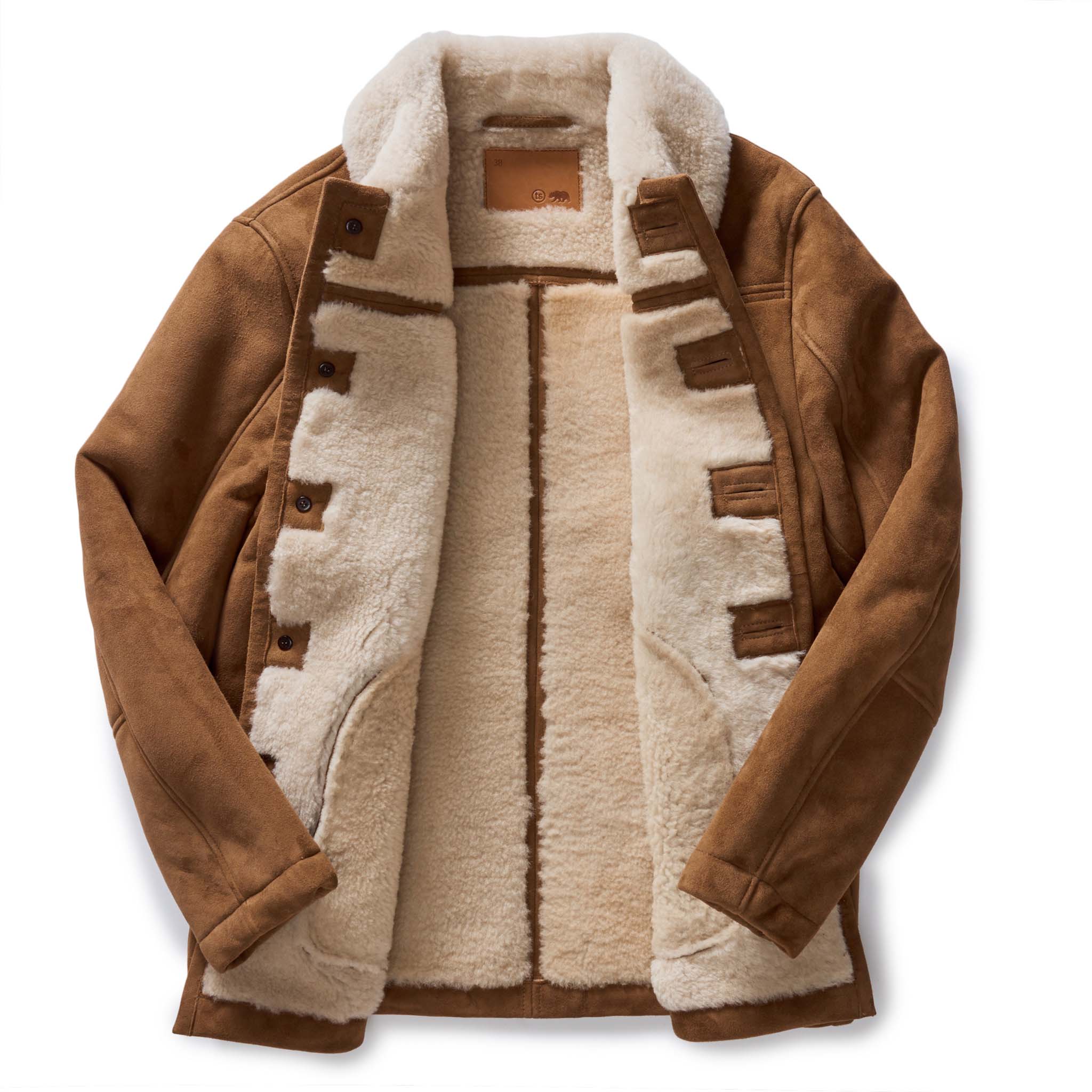 The High Plains Coat in Walnut Shearling - Image 9