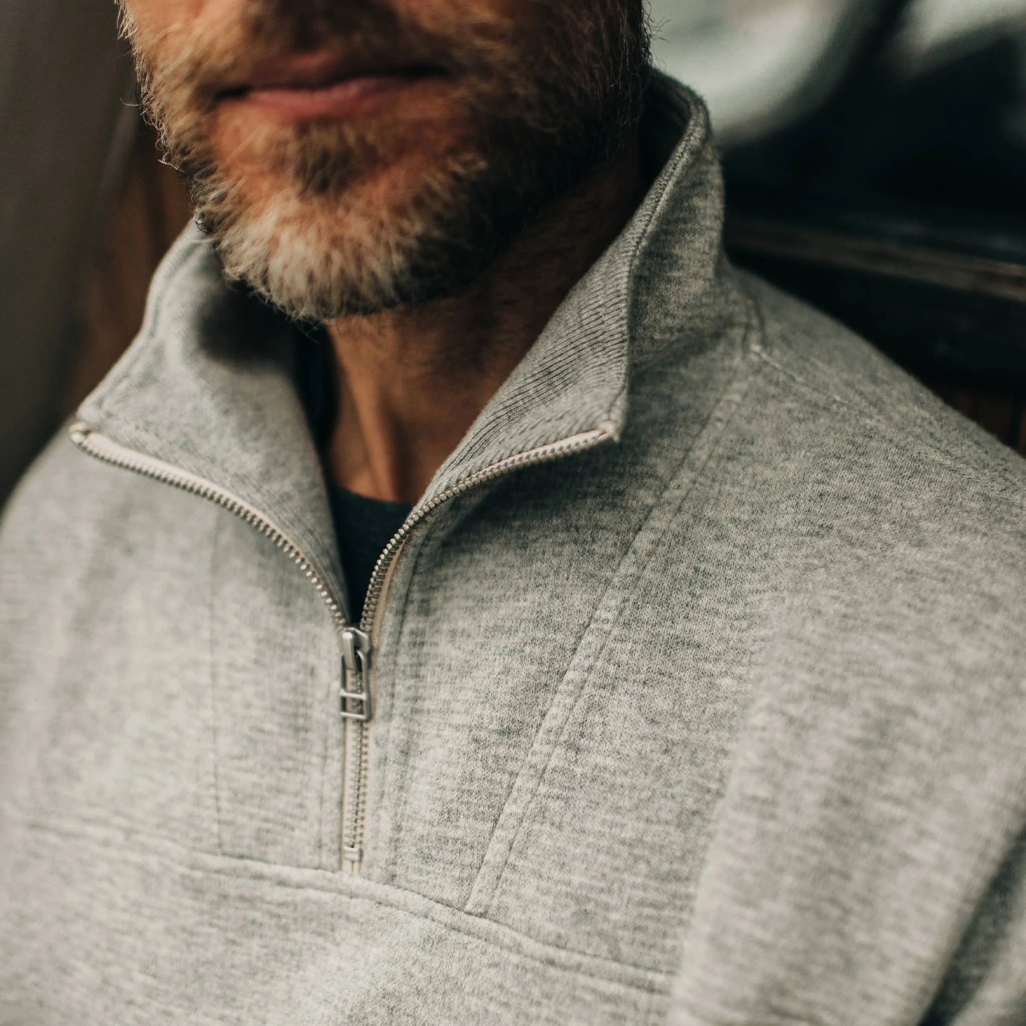 The Horizon Pullover in Ash Double Knit - Image 3