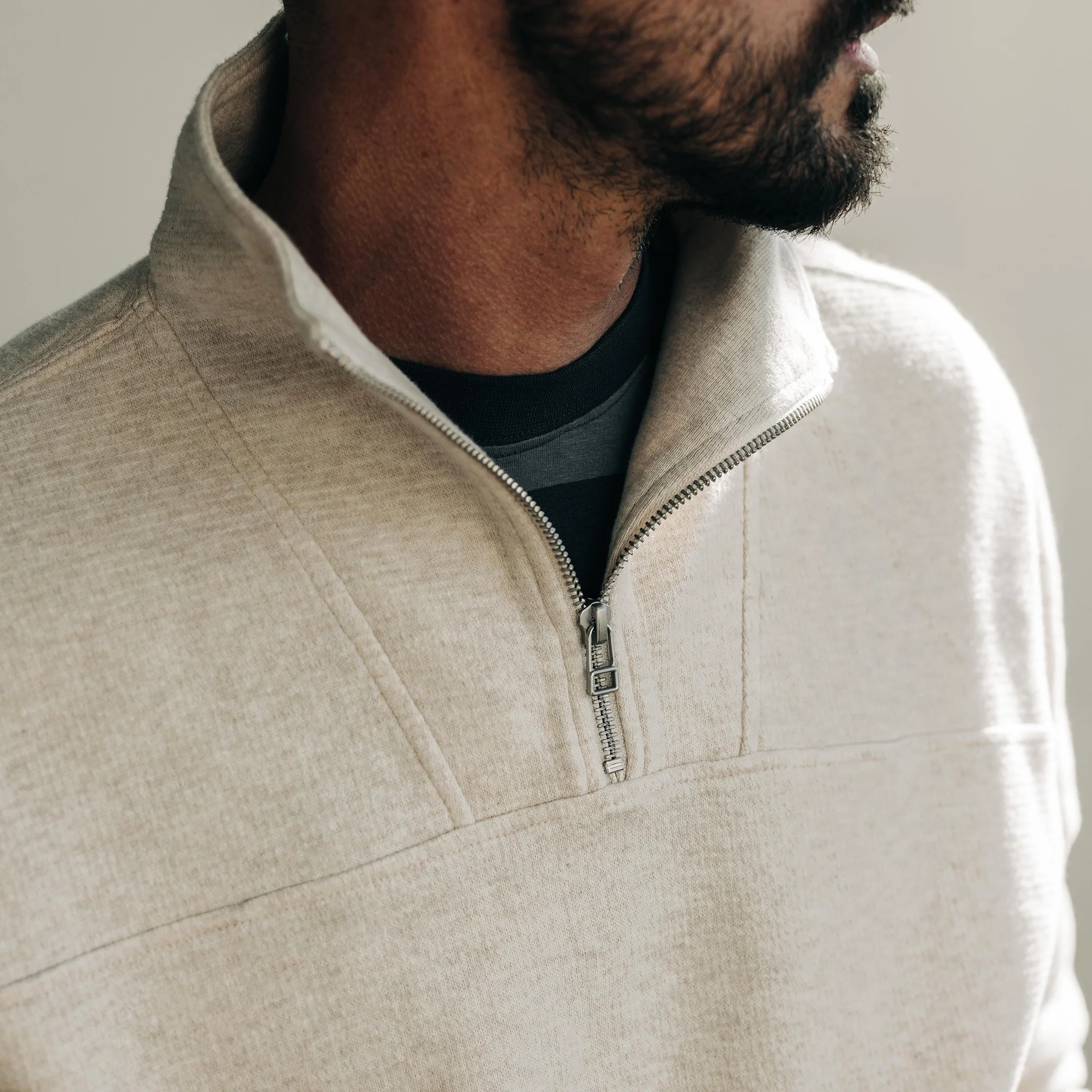 The Horizon Pullover in Oat Heather - Image 3