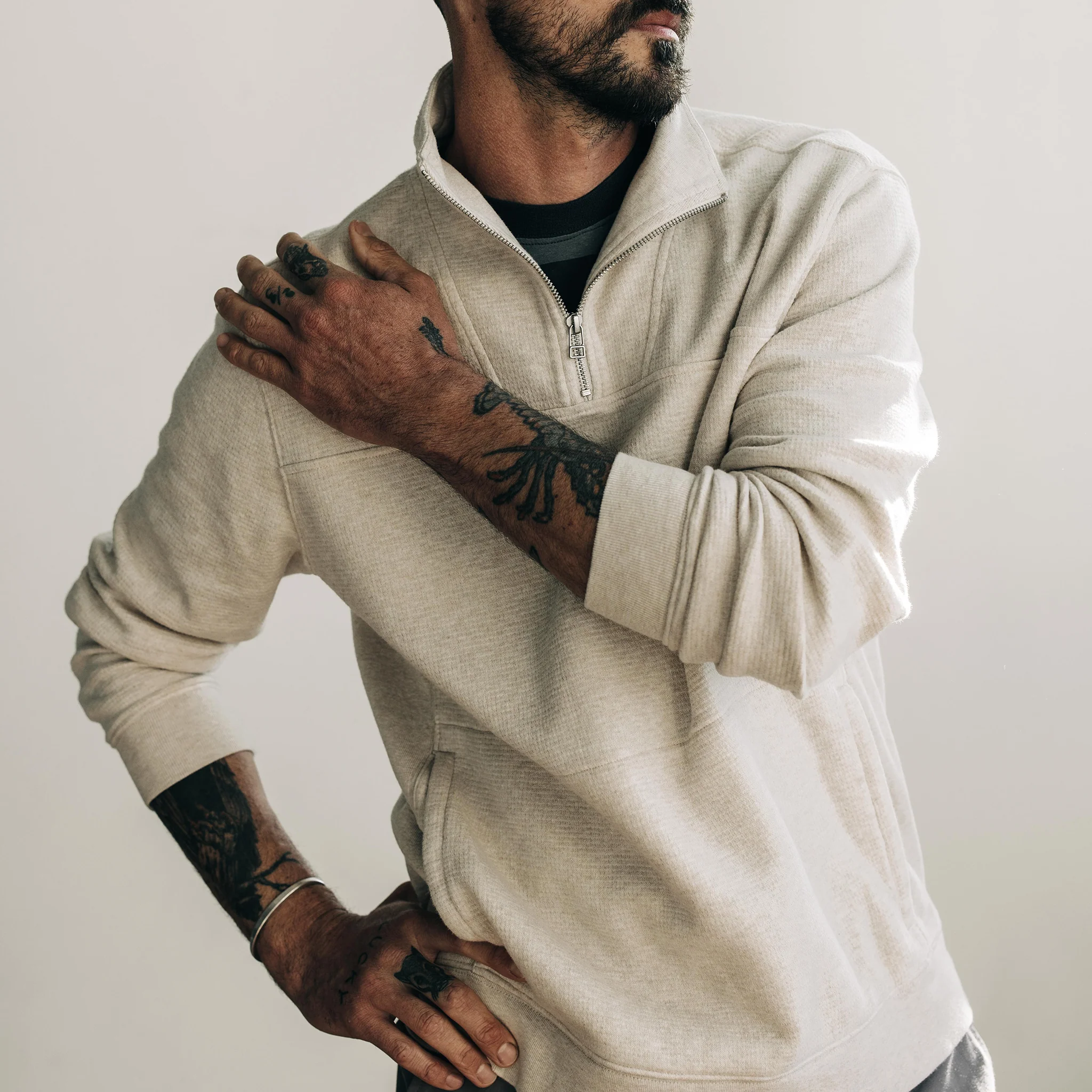 The Horizon Pullover in Oat Heather - Image 4