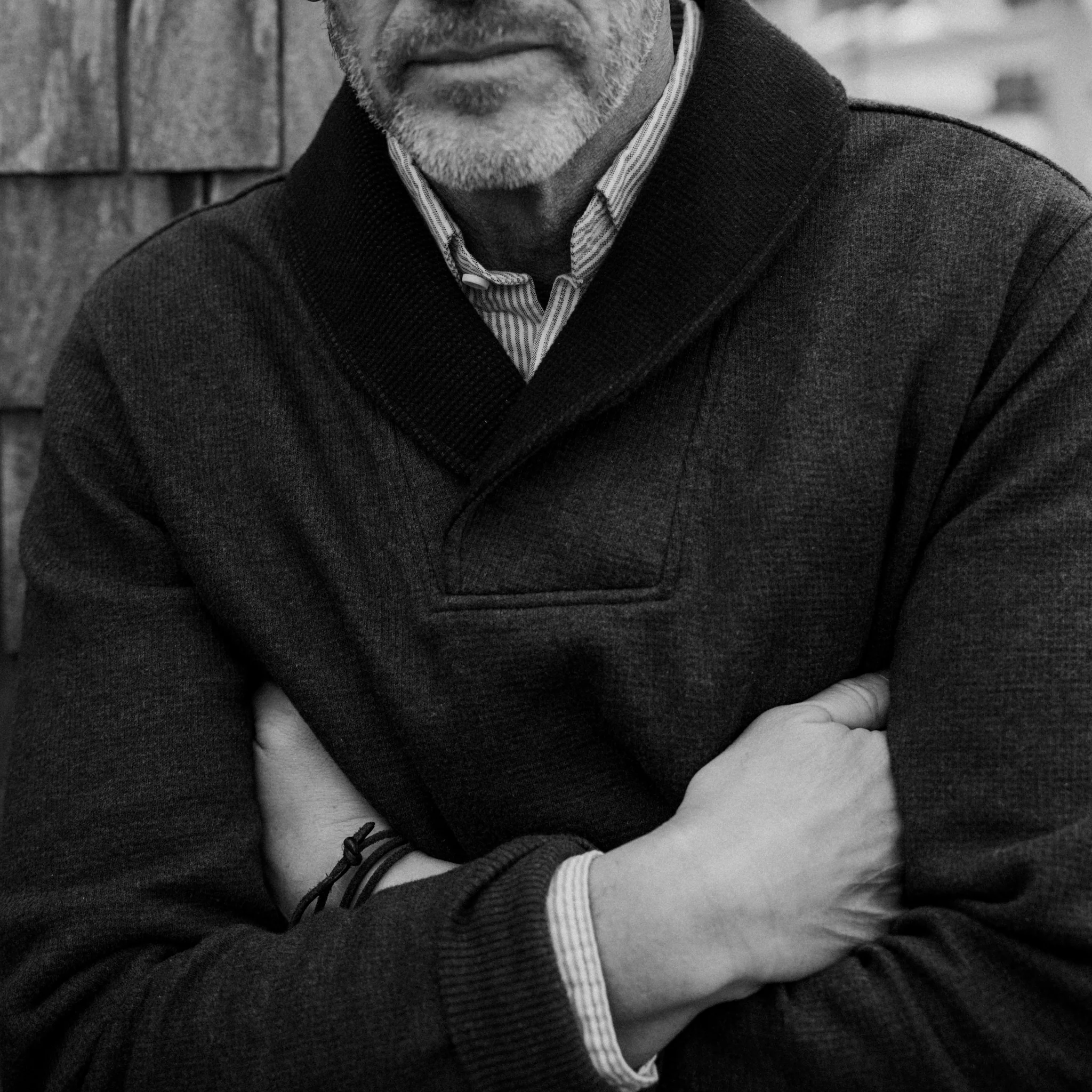 The Horizon Shawl Pullover in Coal Heather - Image 4