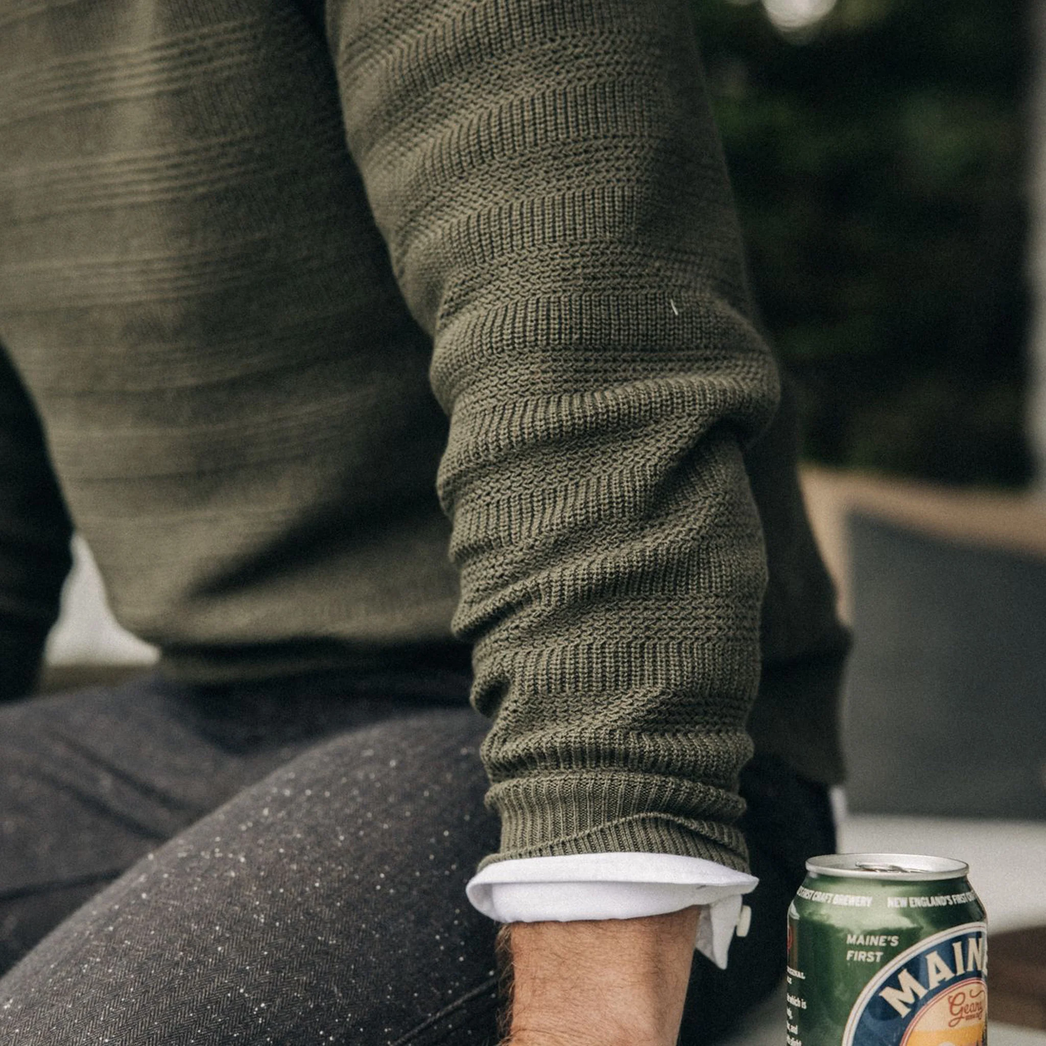 The Hugo Sweater in Army - Image 4
